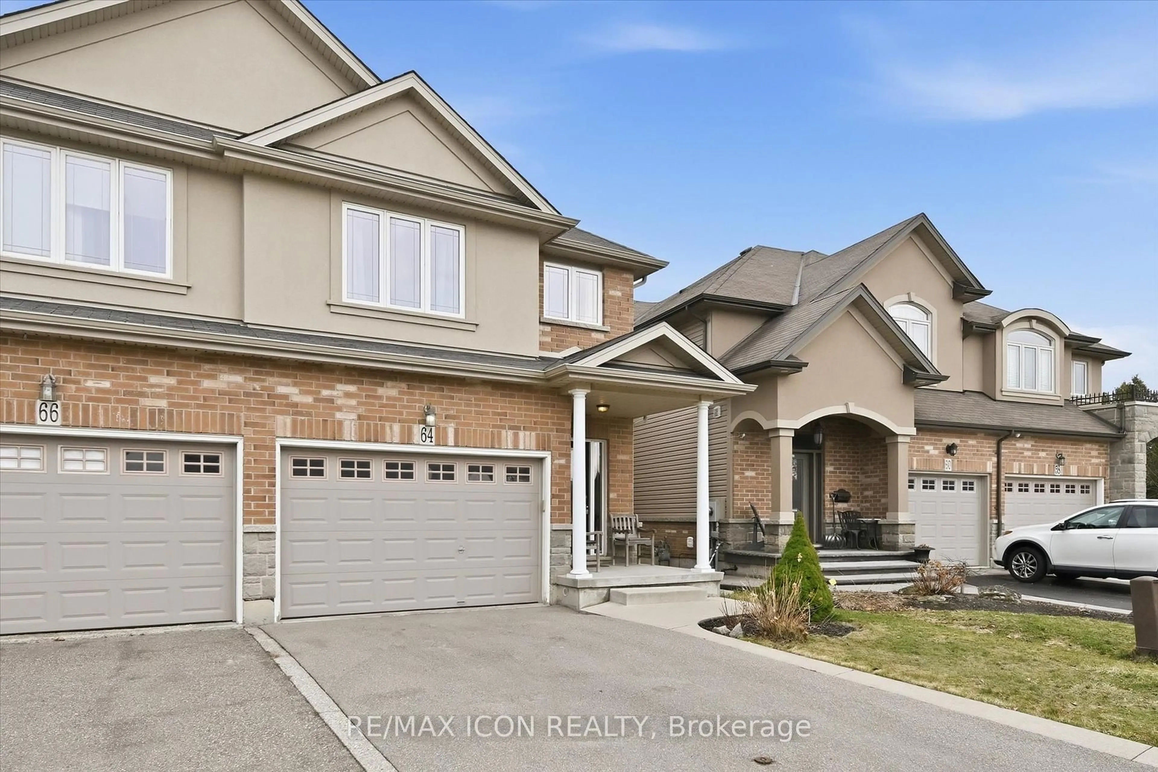 Home with brick exterior material, street for 64 Springvalley Cres, Hamilton Ontario L9C 7X3