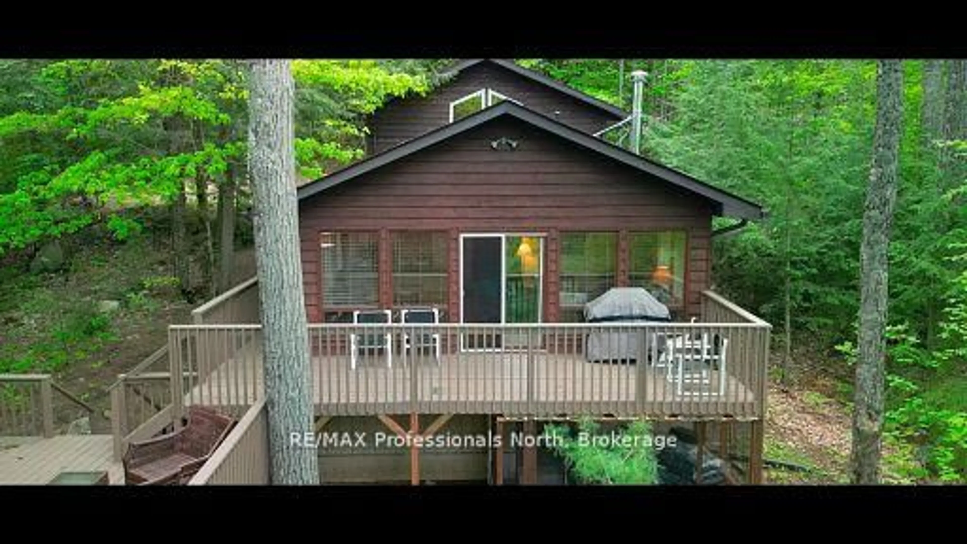 A pic from outside/outdoor area/front of a property/back of a property/a pic from drone, water/lake/river/ocean view for 1023 Maiden Tr, Minden Hills Ontario K0M 2K0