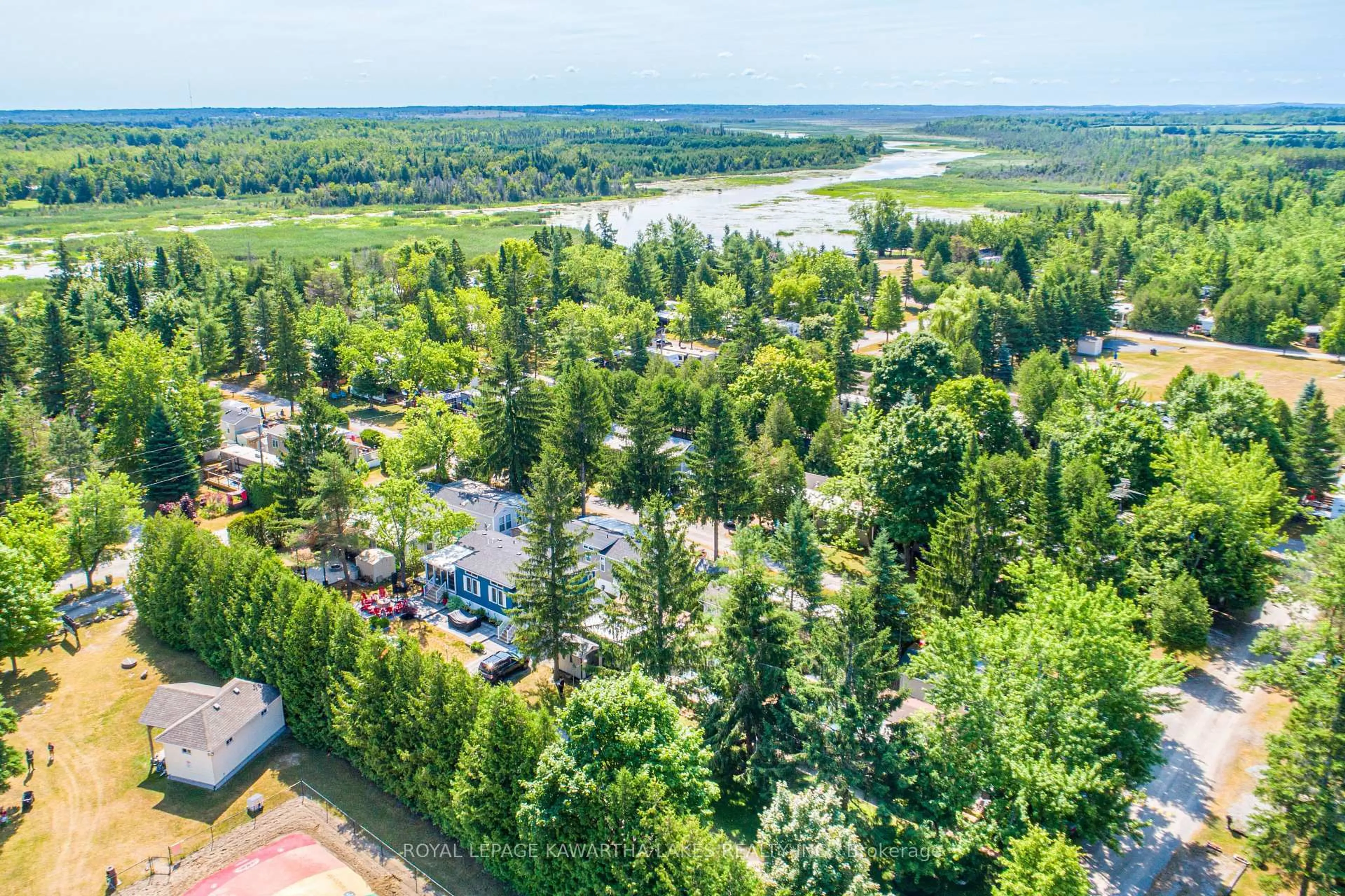 A pic from outside/outdoor area/front of a property/back of a property/a pic from drone, water/lake/river/ocean view for 2152 Hwy 36 #Lot 53, Kawartha Lakes Ontario K0M 1L0