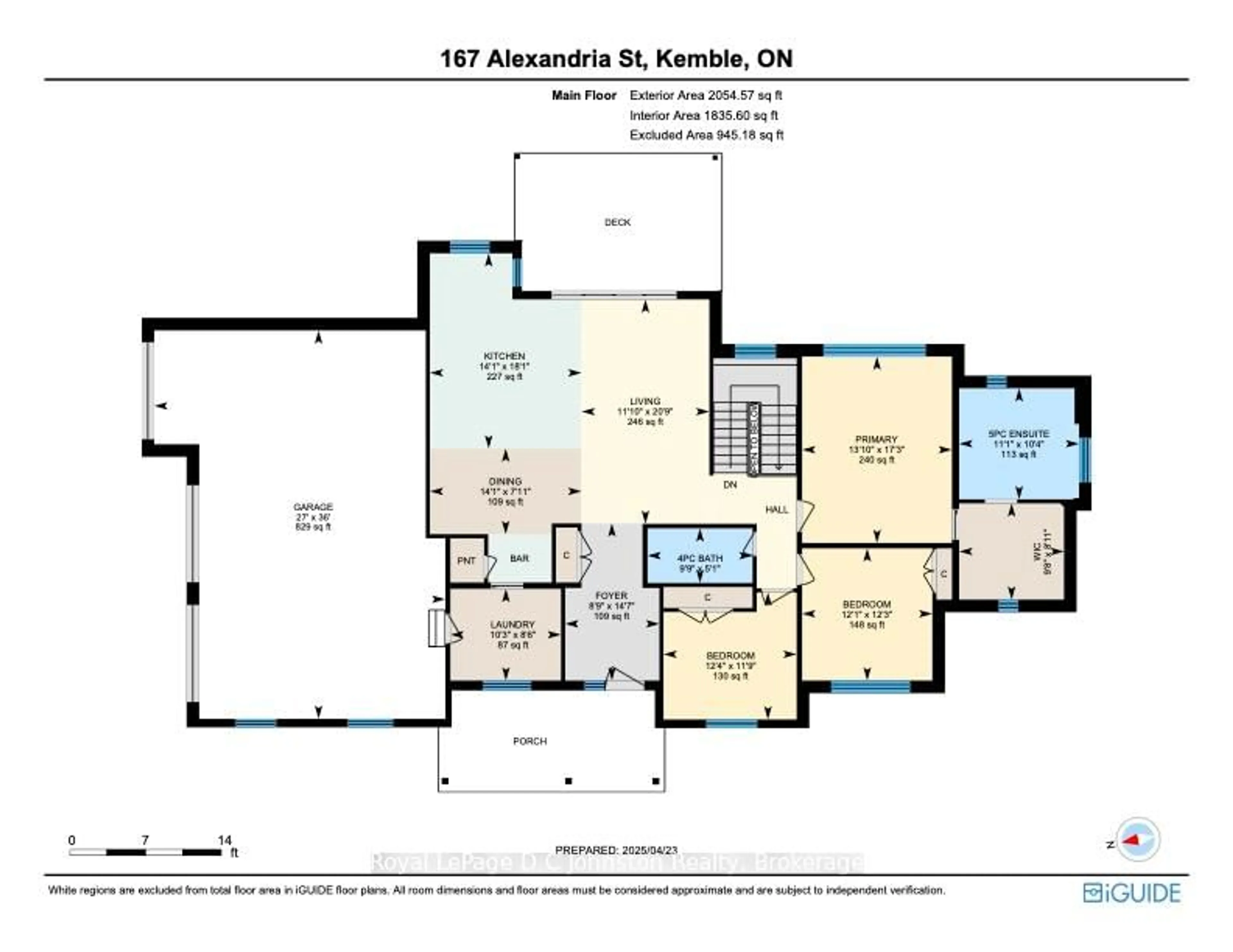 Floor plan for 167 Alexandria St, Georgian Bluffs Ontario N4K 0G2