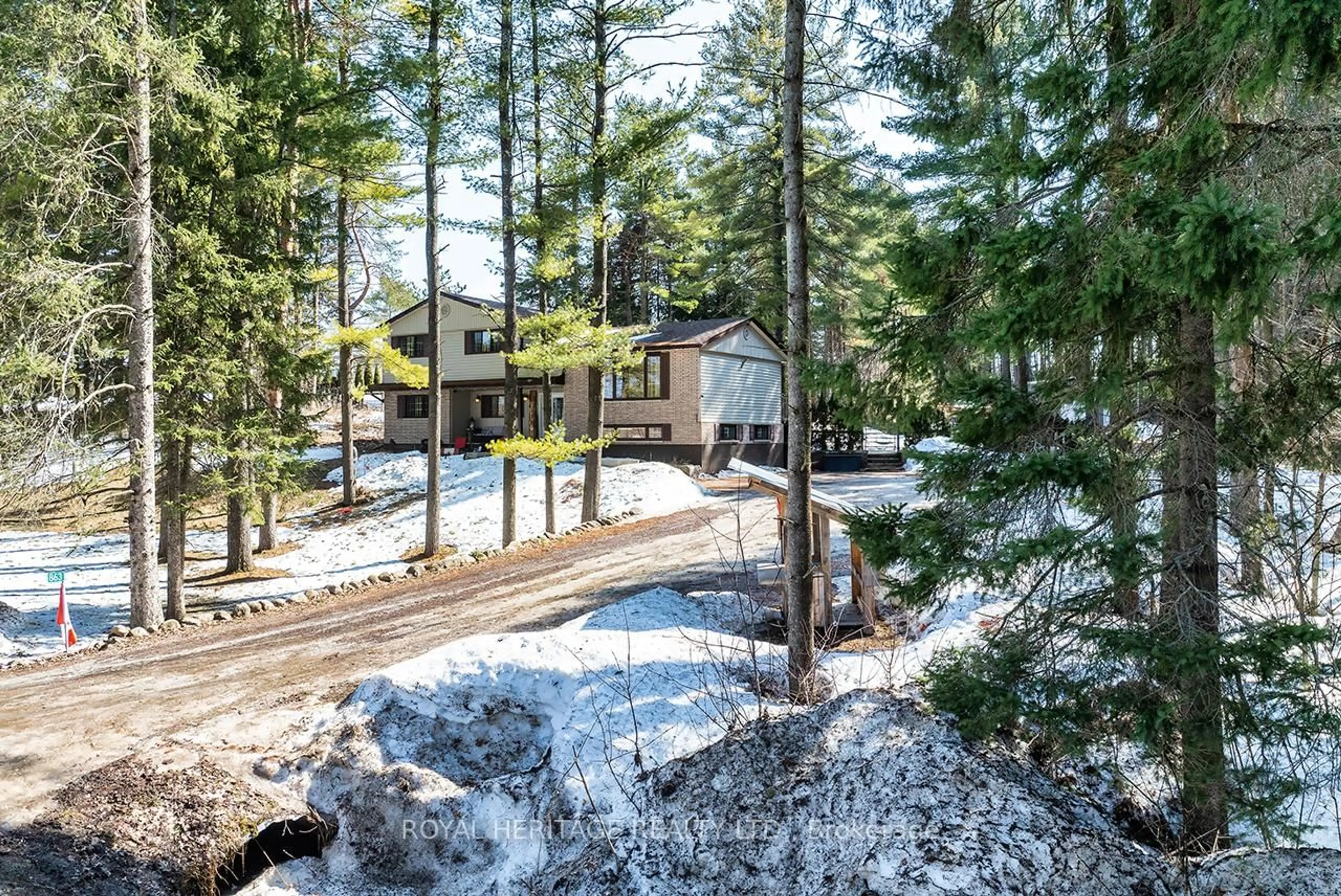 A pic from outside/outdoor area/front of a property/back of a property/a pic from drone, forest/trees view for 863 Carmel 2nd Line, Cavan Monaghan Ontario L0A 1G0