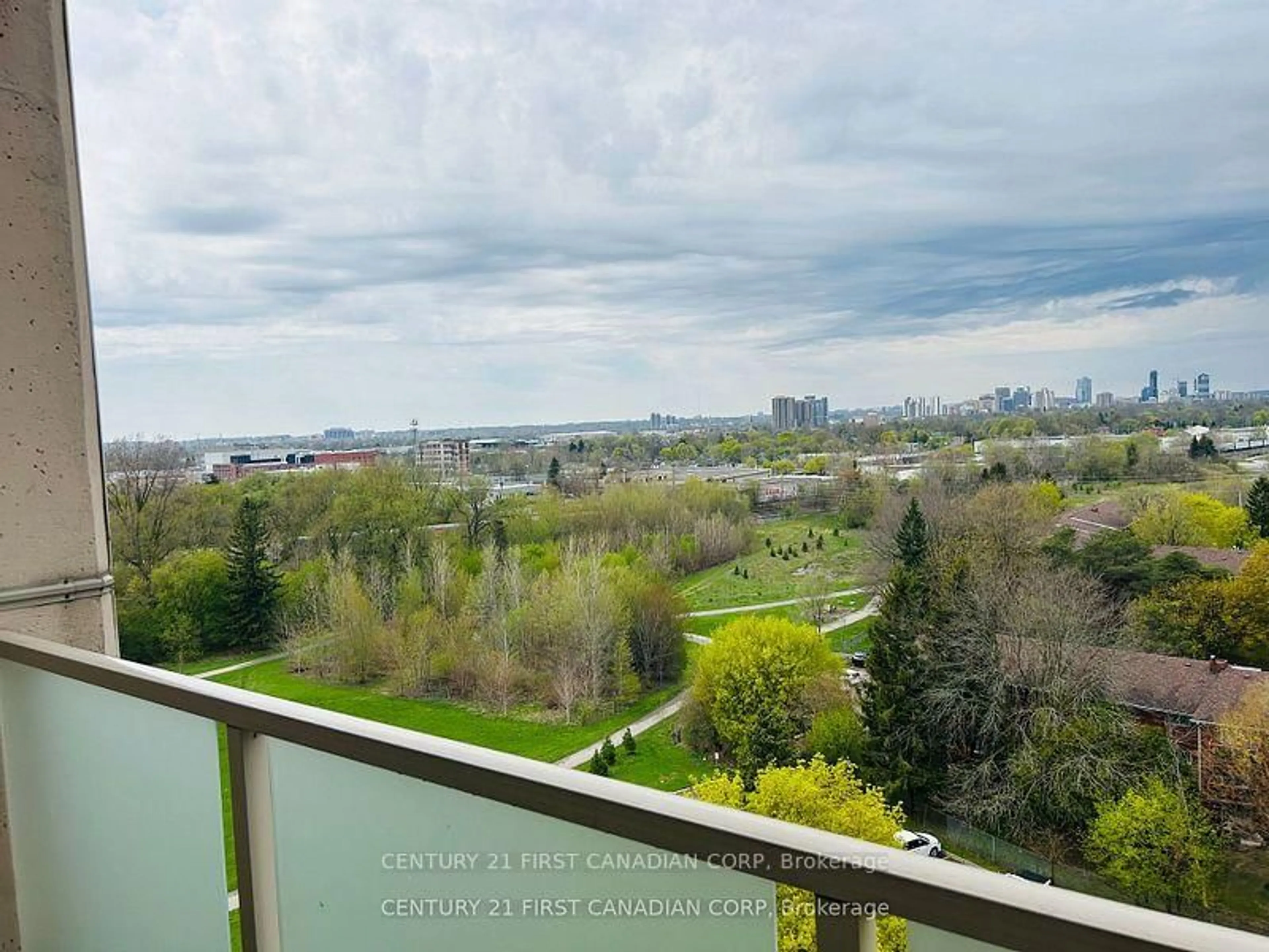 Balcony in the apartment, city buildings view from balcony for 573 Mornington Ave #1011, London East Ontario N5Y 4T9
