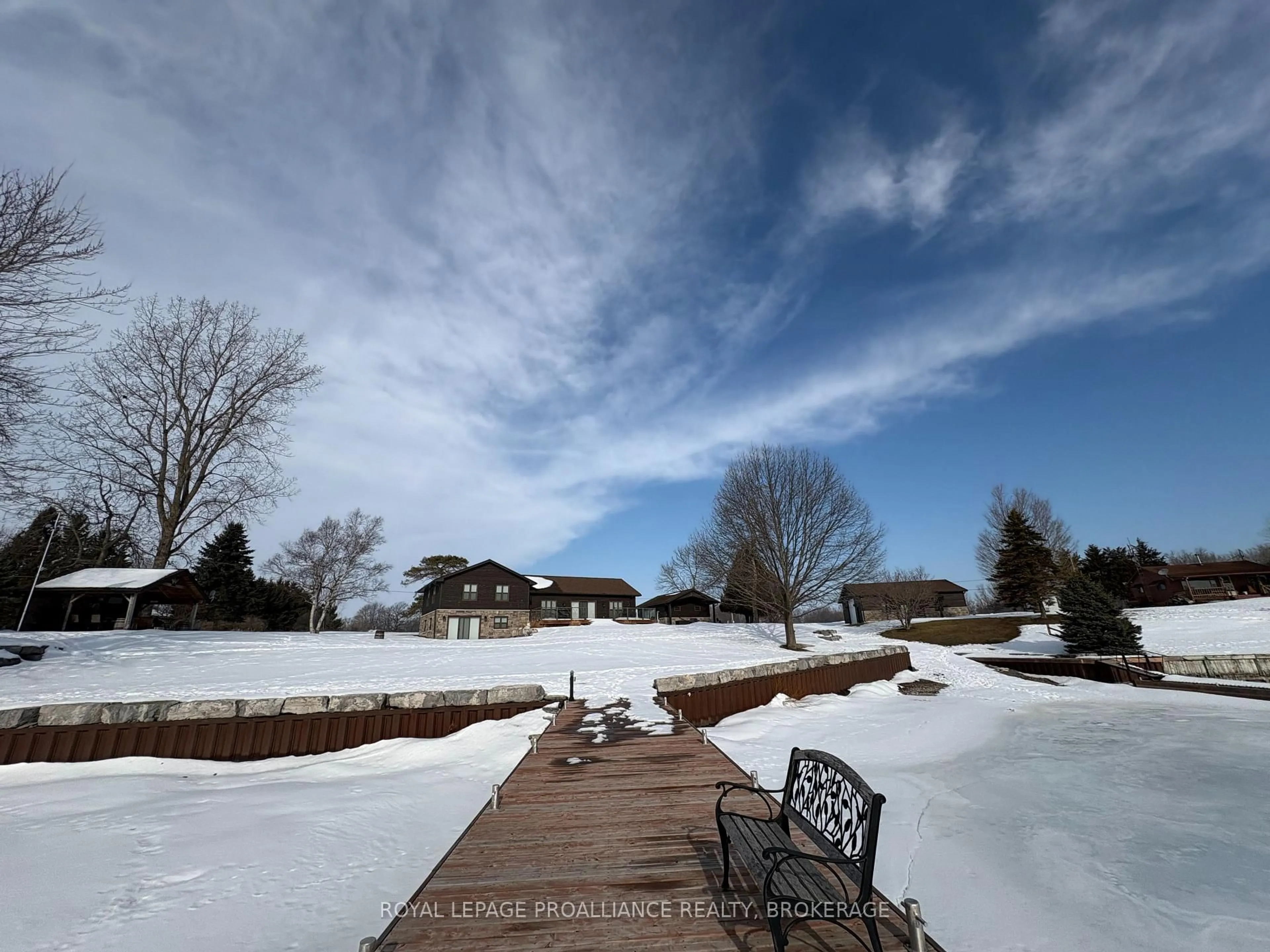 A pic from outside/outdoor area/front of a property/back of a property/a pic from drone, unknown for 199 & 213 Leone's Cove Lane, Wolfe Island Ontario K0H 2Y0