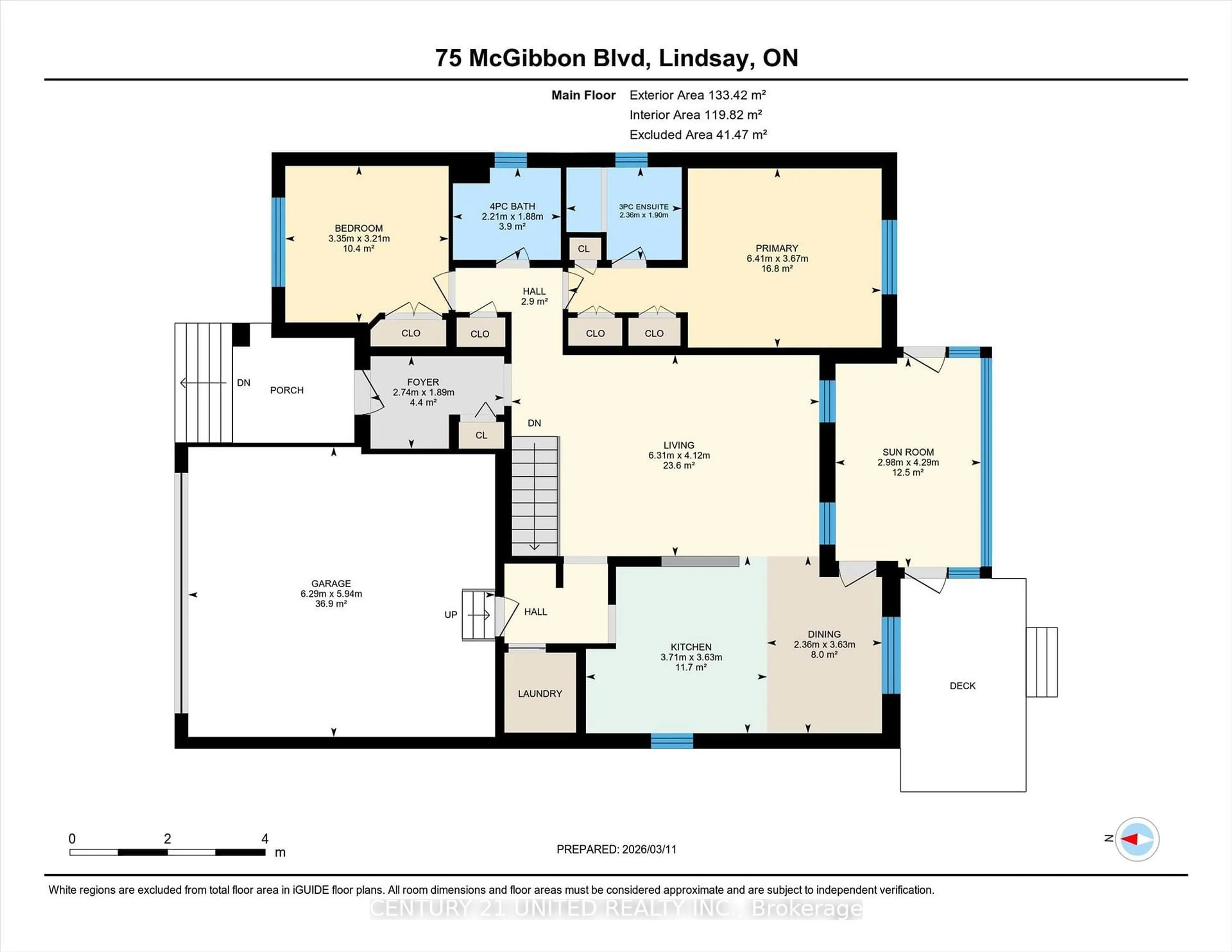 Floor plan for 75 Mcgibbon Blvd, Kawartha Lakes Ontario K9V 6G5
