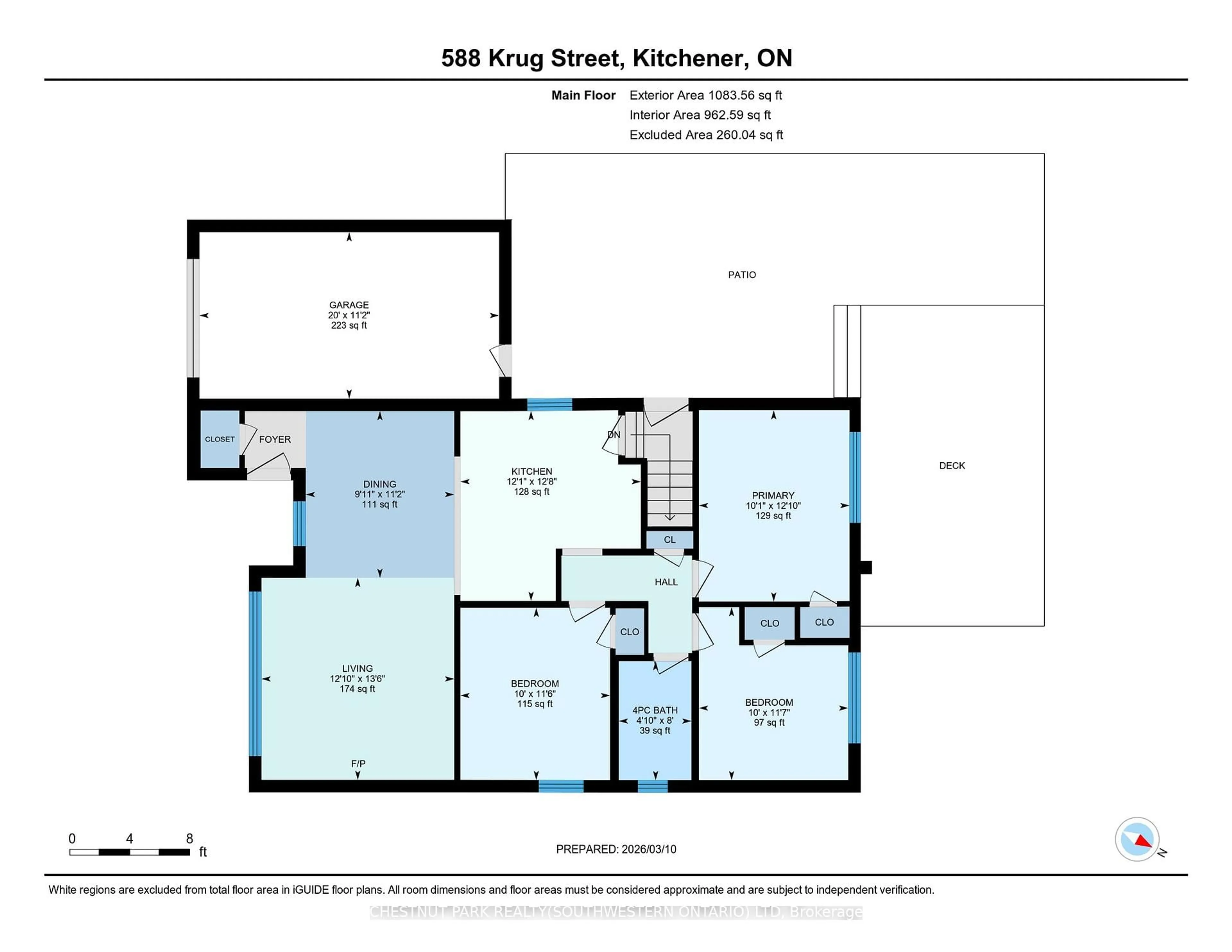 Floor plan for 588 Krug St, Kitchener Ontario N2B 1L7