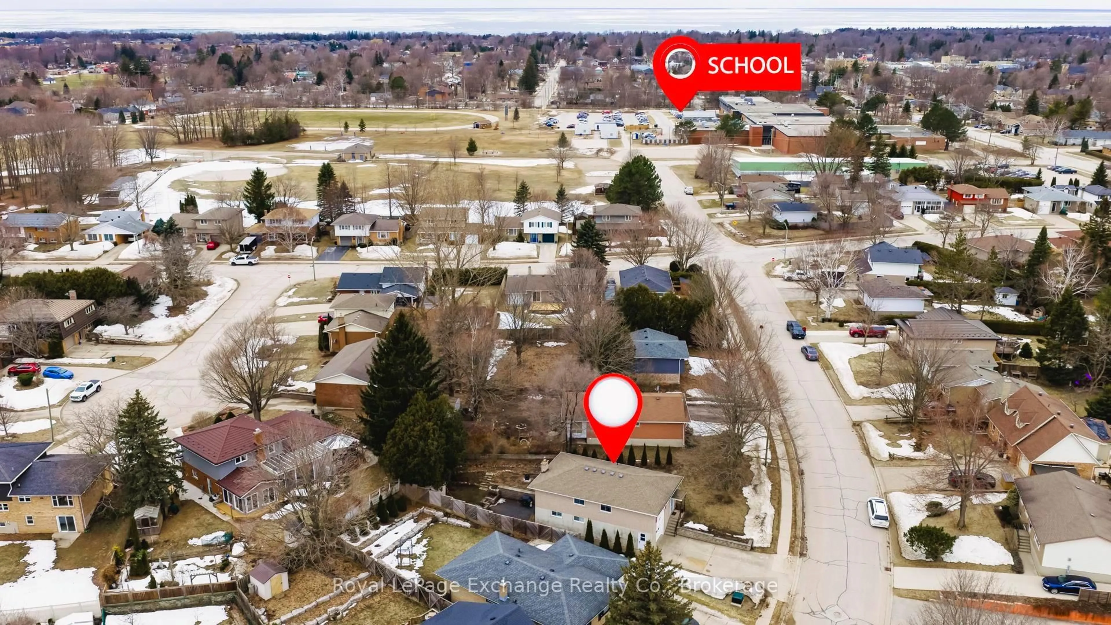 A pic from outside/outdoor area/front of a property/back of a property/a pic from drone, street for 586 Mill Creek Rd, Saugeen Shores Ontario N0H 2C4