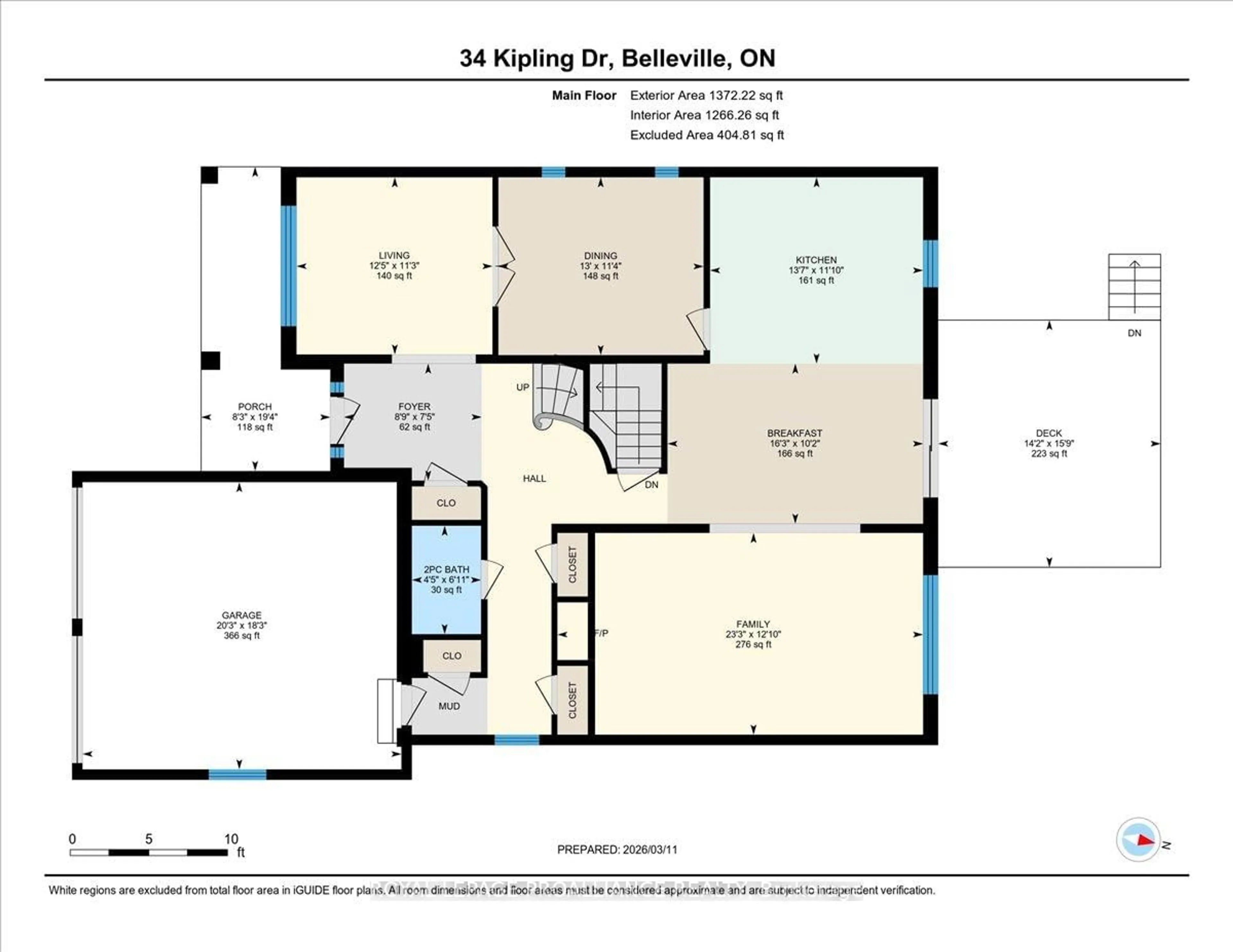 Floor plan for 34 Kipling Dr, Belleville Ontario K8N 4Z5