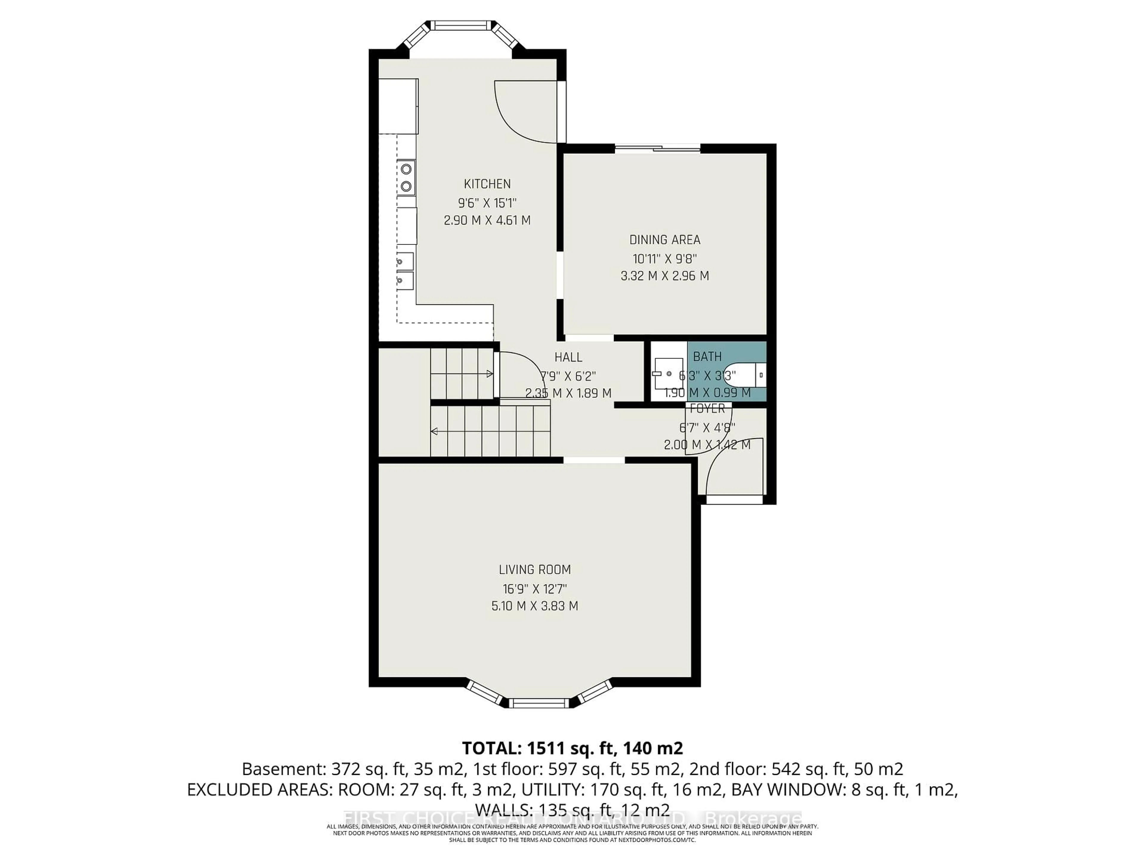 Floor plan for 883 Lawnsberry Dr, Ottawa Ontario K1E 1Y2