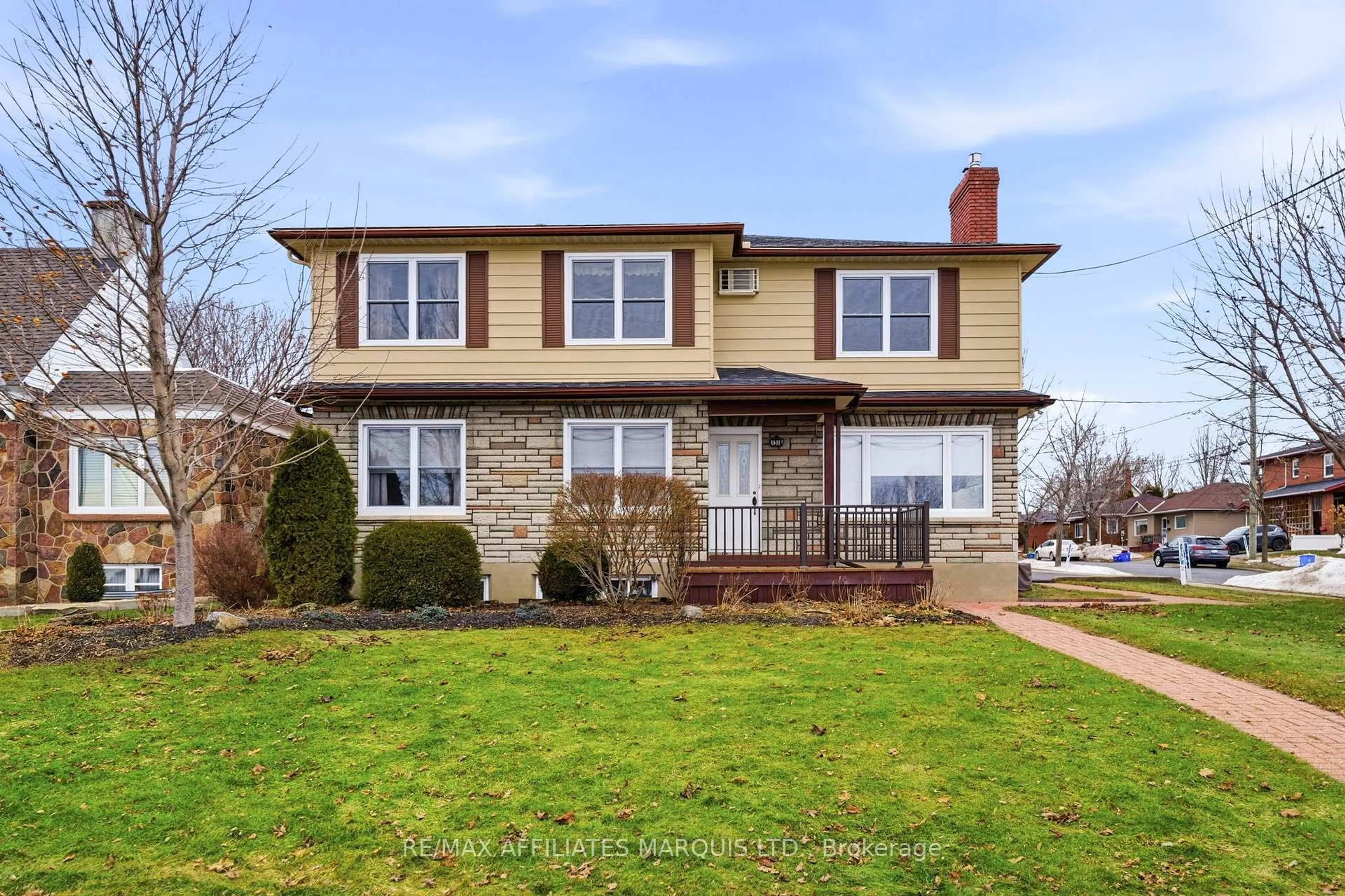 Home with brick exterior material, street for 1318 Montreal Rd, Cornwall Ontario K6H 1E6