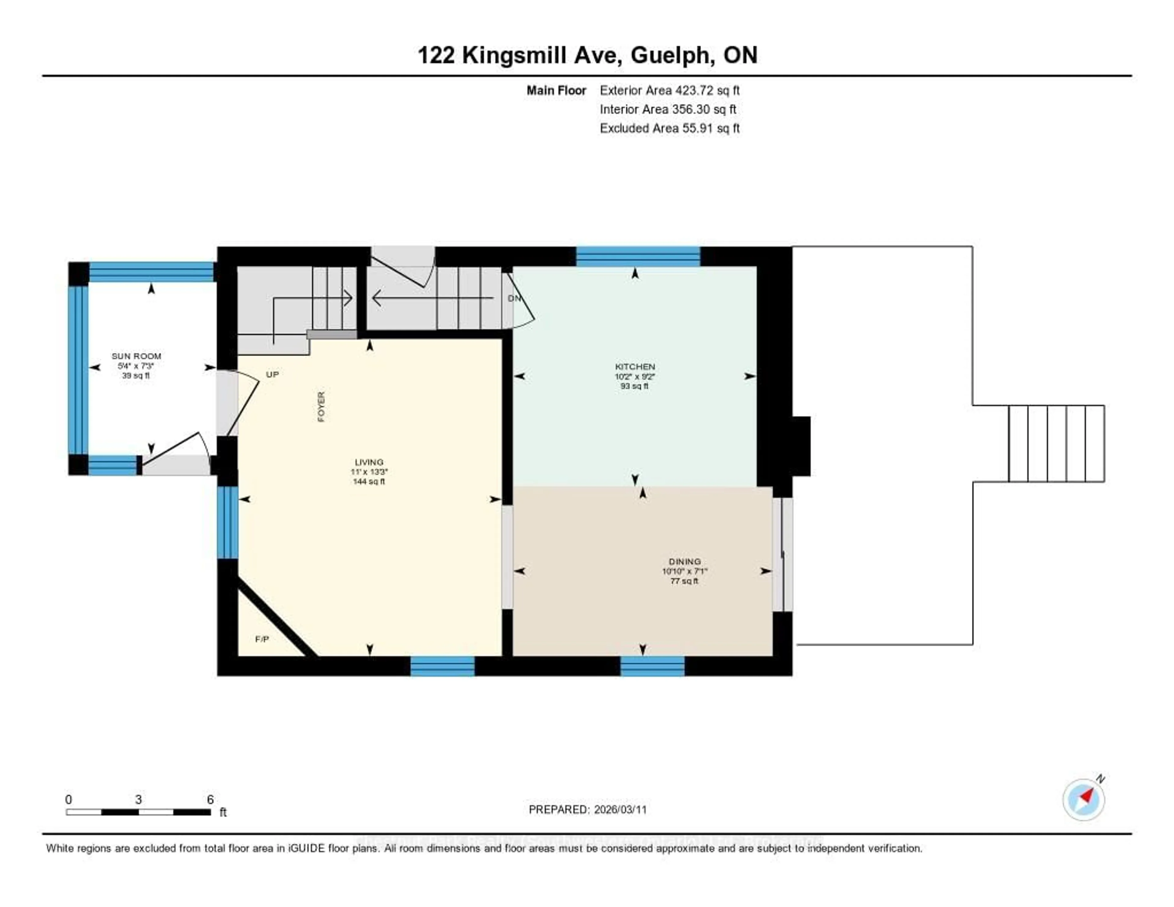 Floor plan for 122 Kingsmill Ave, Guelph Ontario N1E 5W2