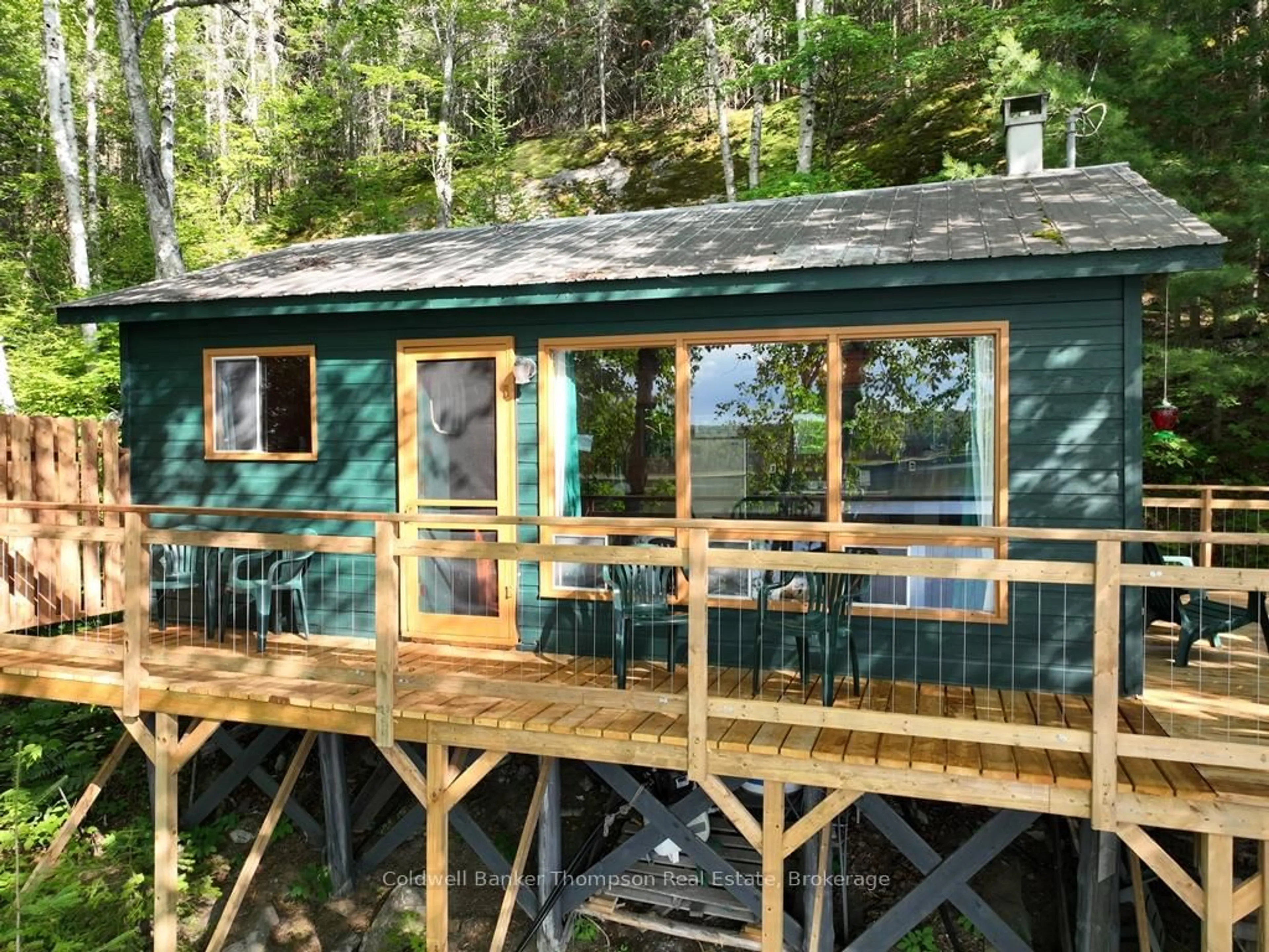 Patio, forest/trees view for 19WA Pool Lake, Strong Ontario P0A 1Z0