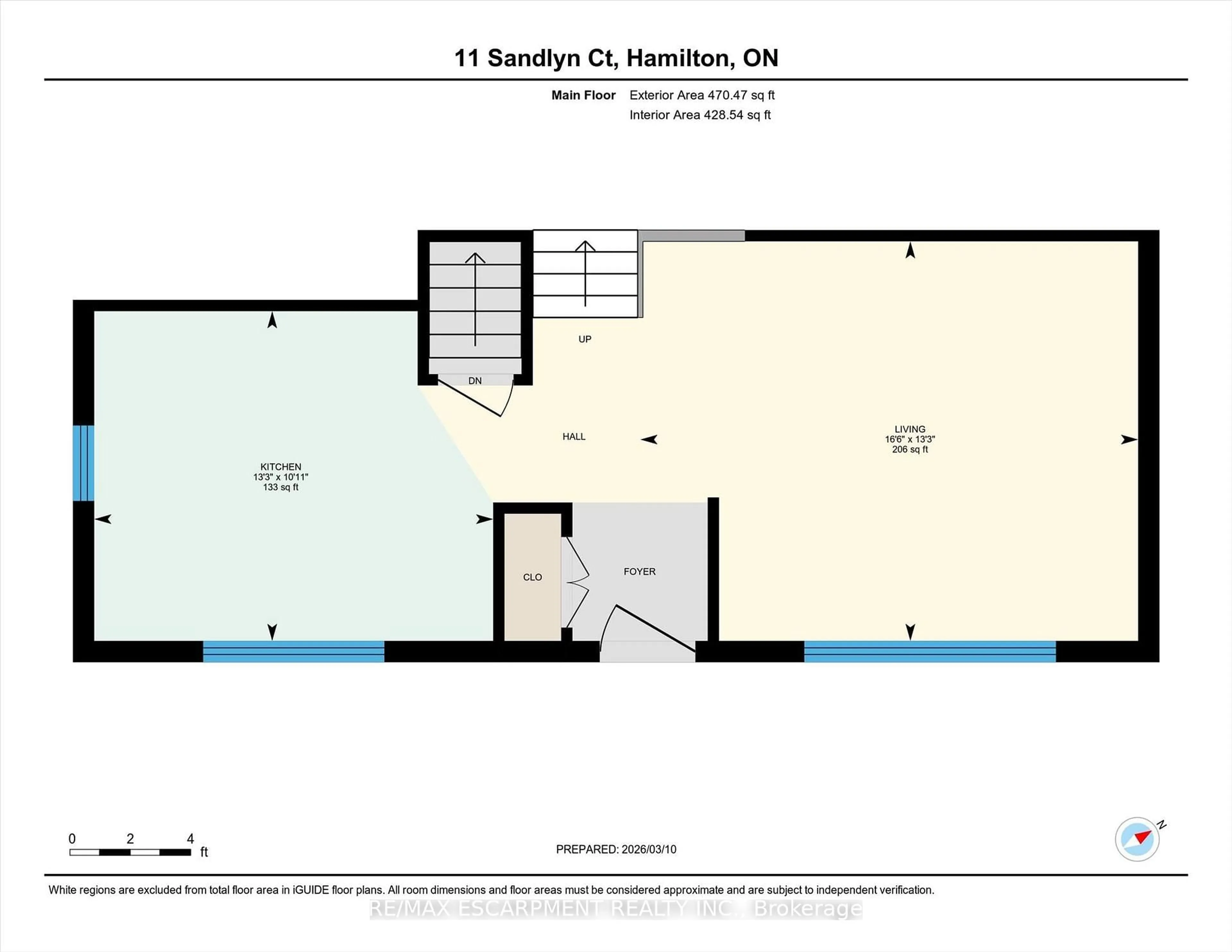 Floor plan for 11 Sandlyn Crt, Hamilton Ontario L8H 2R4
