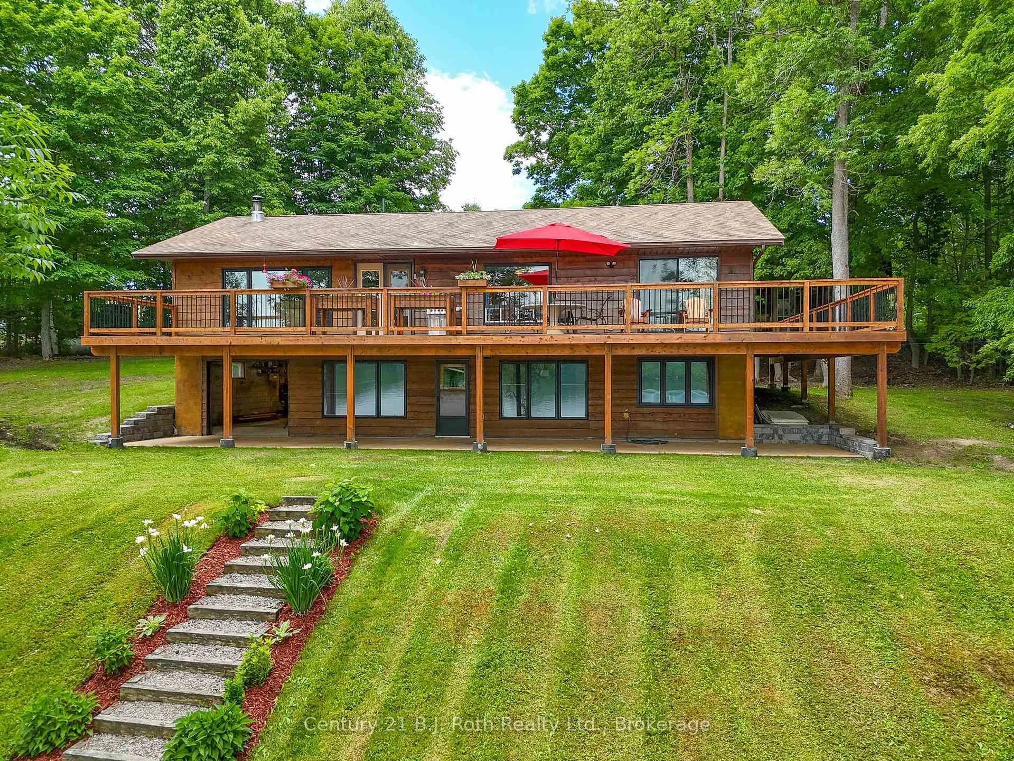 A pic from outside/outdoor area/front of a property/back of a property/a pic from drone, water/lake/river/ocean view for 169 ODD'S Dr, Parry Sound Remote Area Ontario P0H 2R0