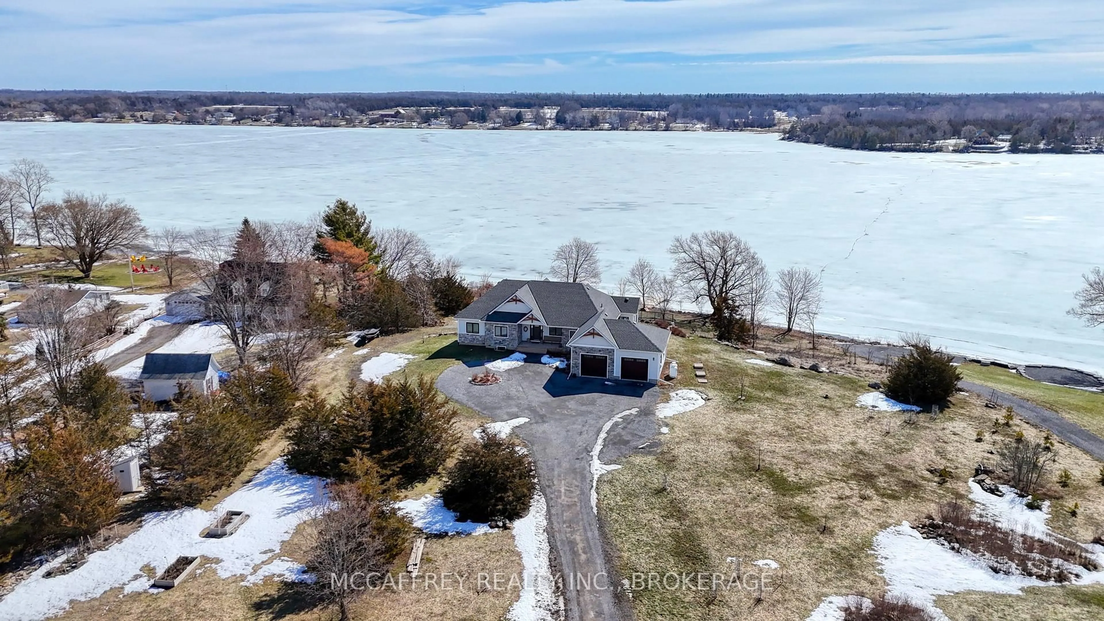 A pic from outside/outdoor area/front of a property/back of a property/a pic from drone, water/lake/river/ocean view for 5425 County Rd 9, Napanee Ontario K7R 3K8