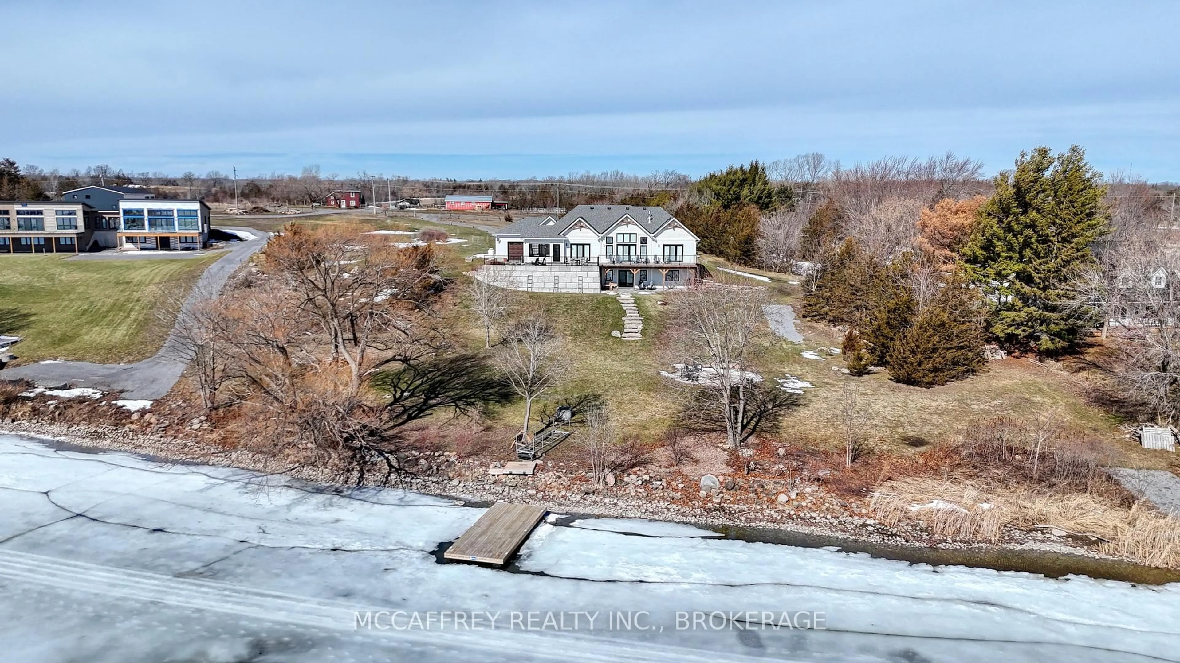 A pic from outside/outdoor area/front of a property/back of a property/a pic from drone, water/lake/river/ocean view for 5425 County Rd 9, Napanee Ontario K7R 3K8