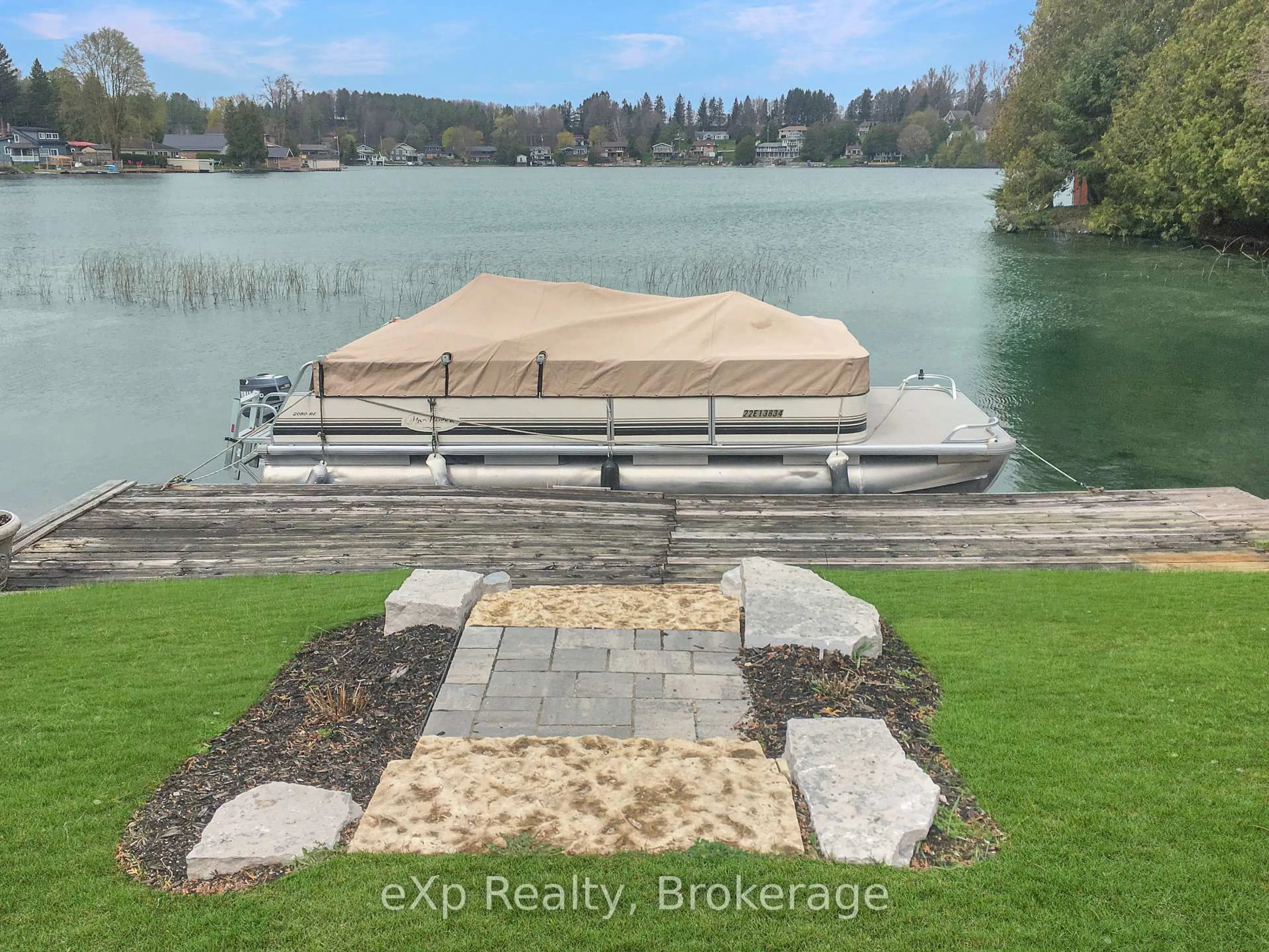 Patio, water/lake/river/ocean view for 129 Lake Rosalind Road 1, Brockton Ontario N4N 3B9