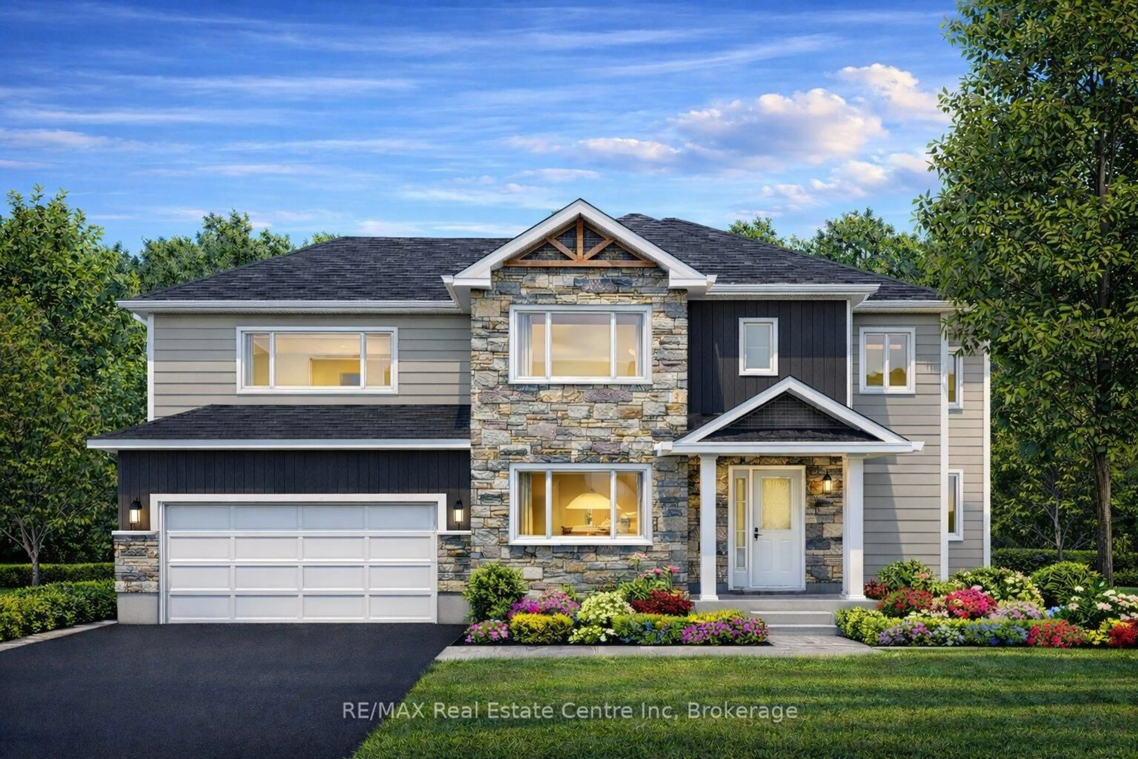 Home with vinyl exterior material, street for 206 Bridge Cres, Minto Ontario N0G 2P0