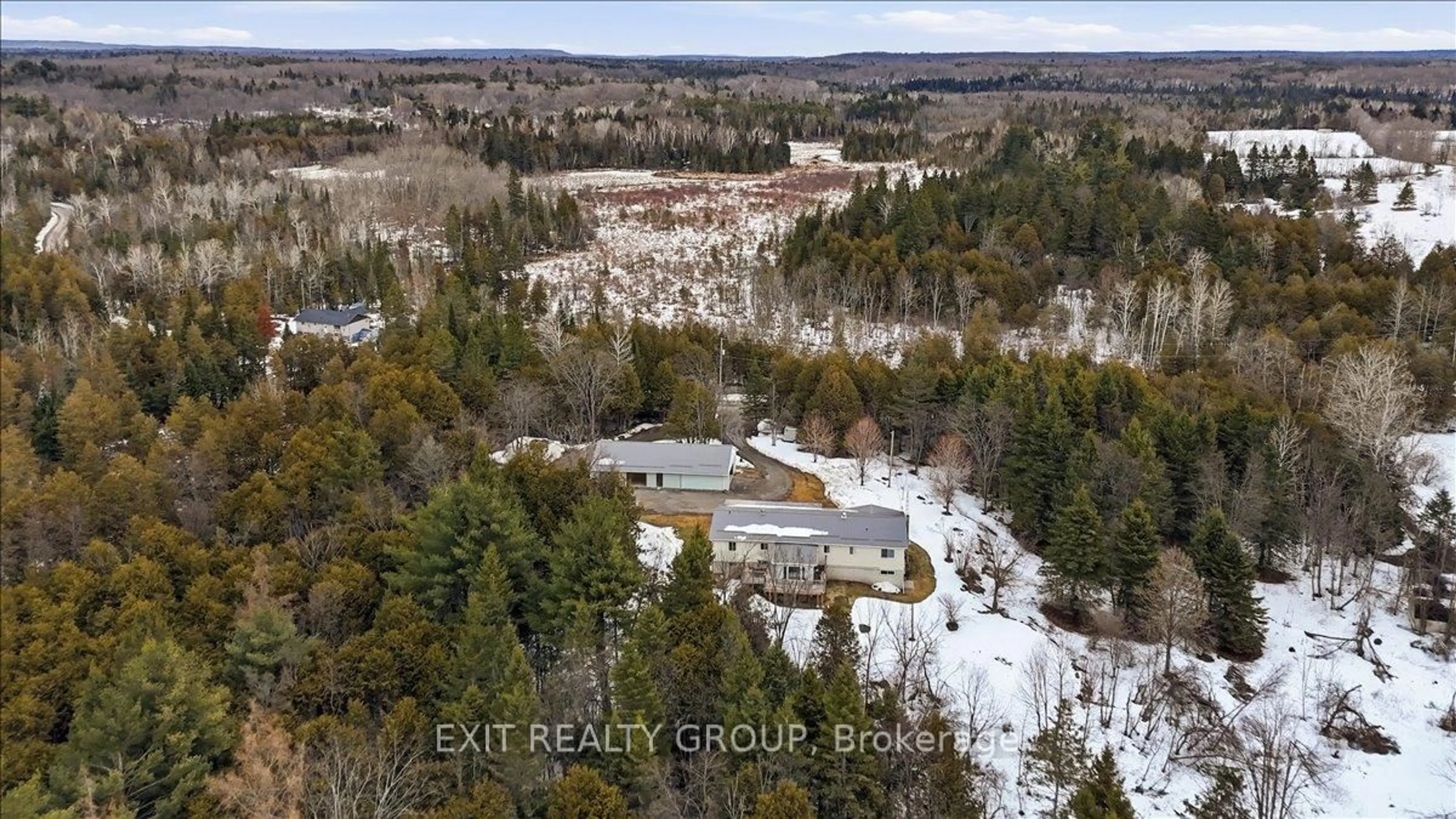 A pic from outside/outdoor area/front of a property/back of a property/a pic from drone, forest/trees view for 297 Jones Rd, Limoges Ontario K0K 2M0