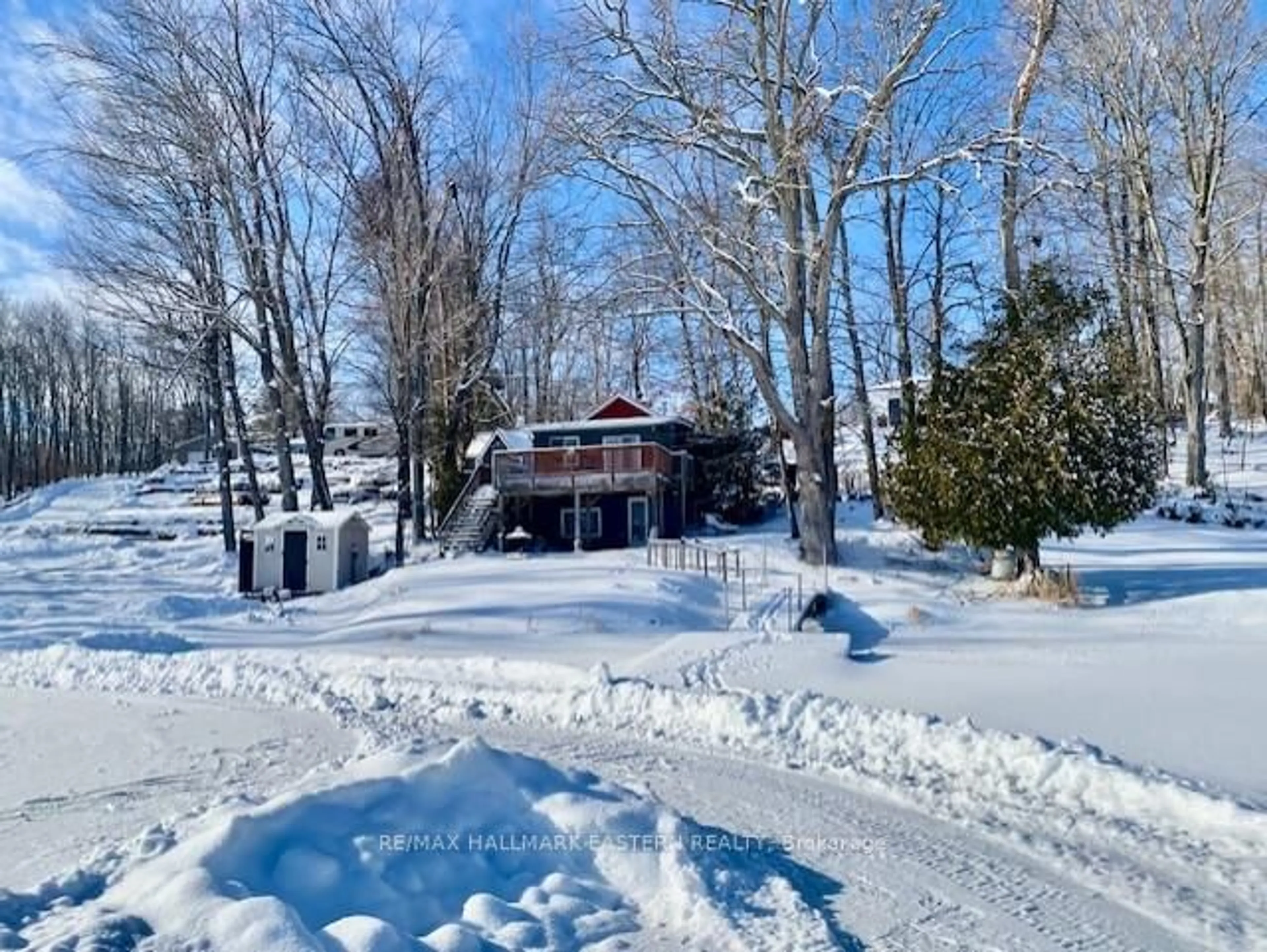 A pic from outside/outdoor area/front of a property/back of a property/a pic from drone, water/lake/river/ocean view for 385 Blairton Rd, Havelock-Belmont-Methuen Ontario K0L 1Z0