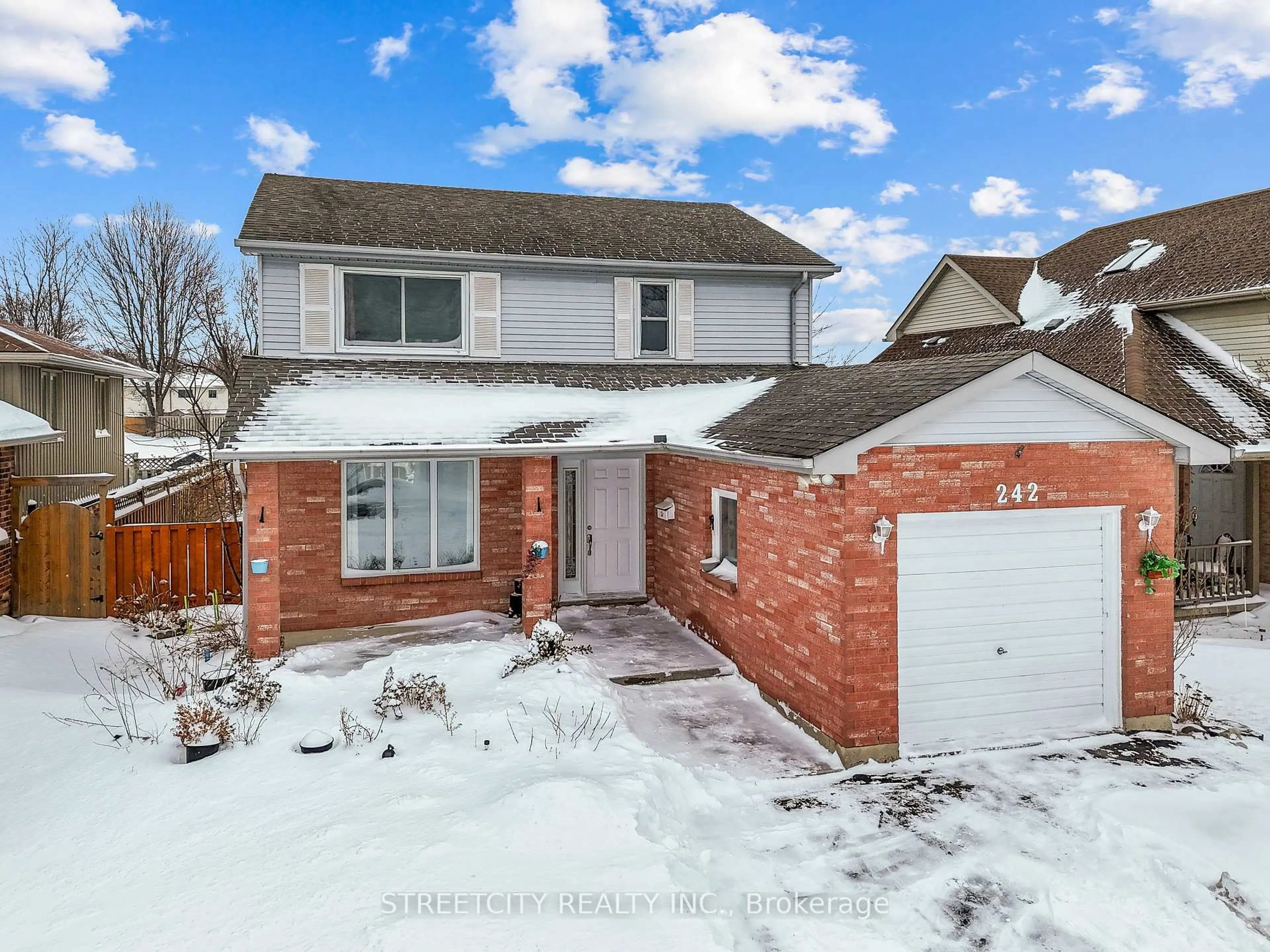 A pic from outside/outdoor area/front of a property/back of a property/a pic from drone, street for 242 Colette Dr, London South Ontario N6E 3S8