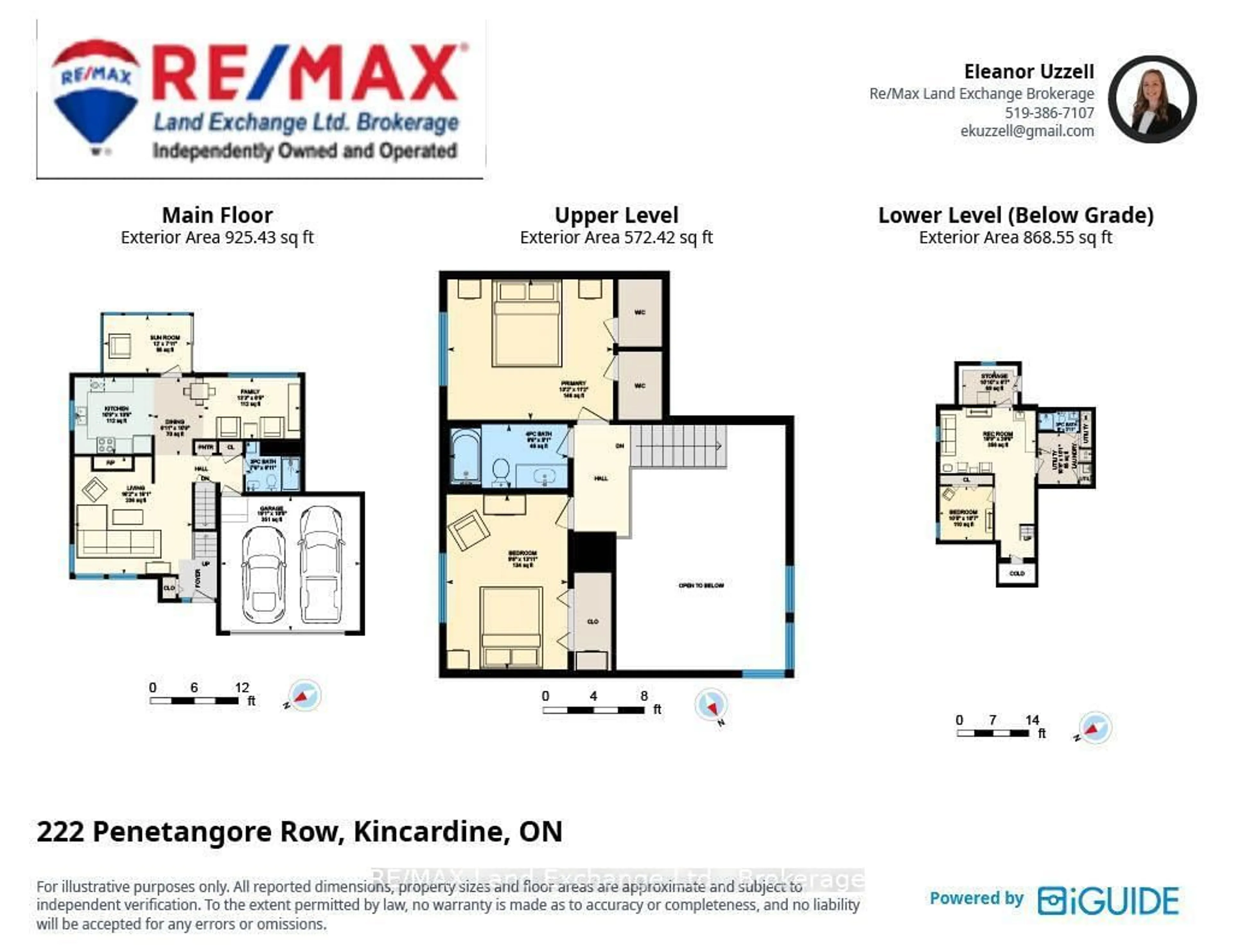 Floor plan for 222 Penetangore Row, Kincardine Ontario N2Z 2P6