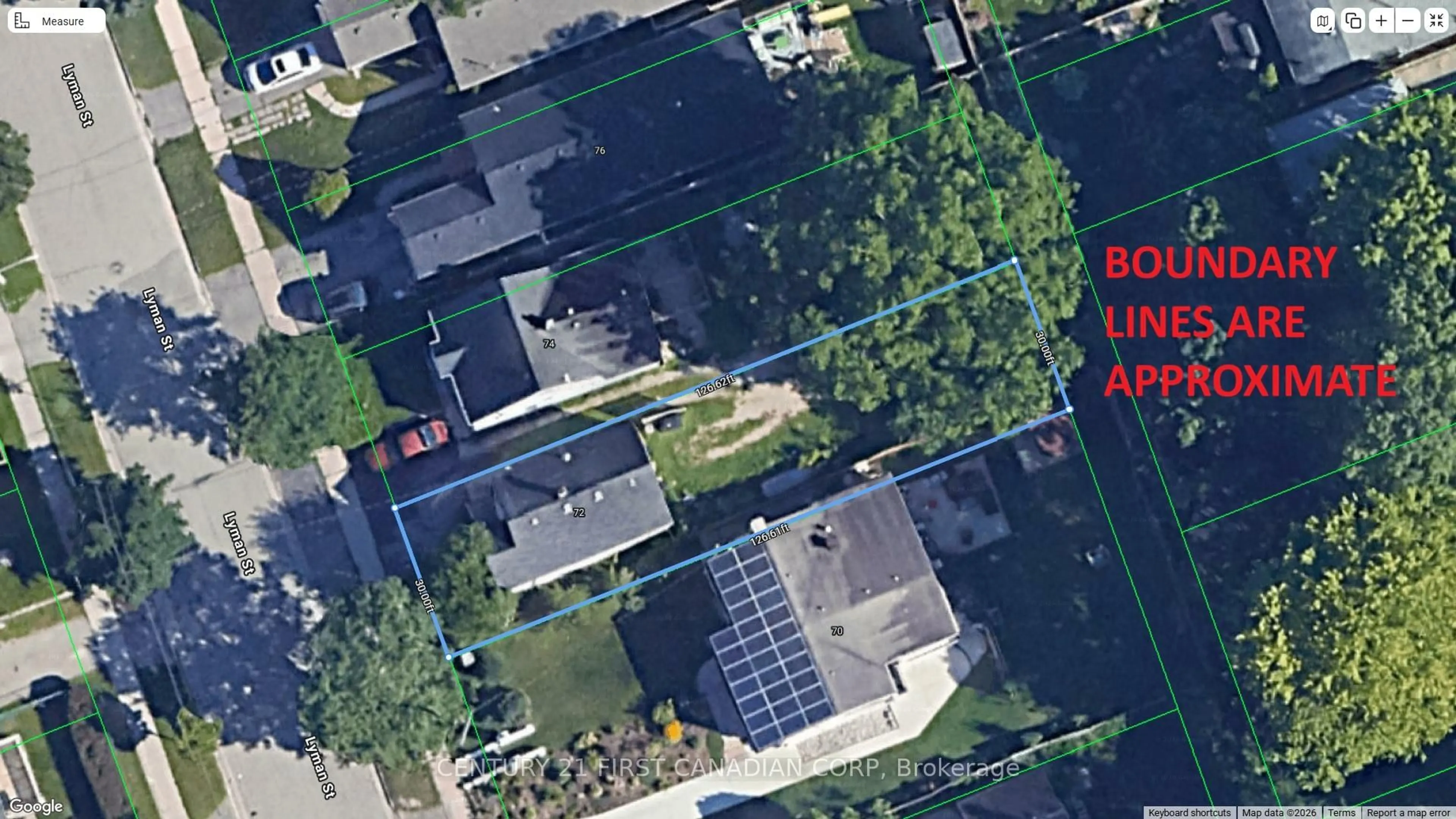 A pic from outside/outdoor area/front of a property/back of a property/a pic from drone, street for 72 Lyman St, London East Ontario N5Y 1M6