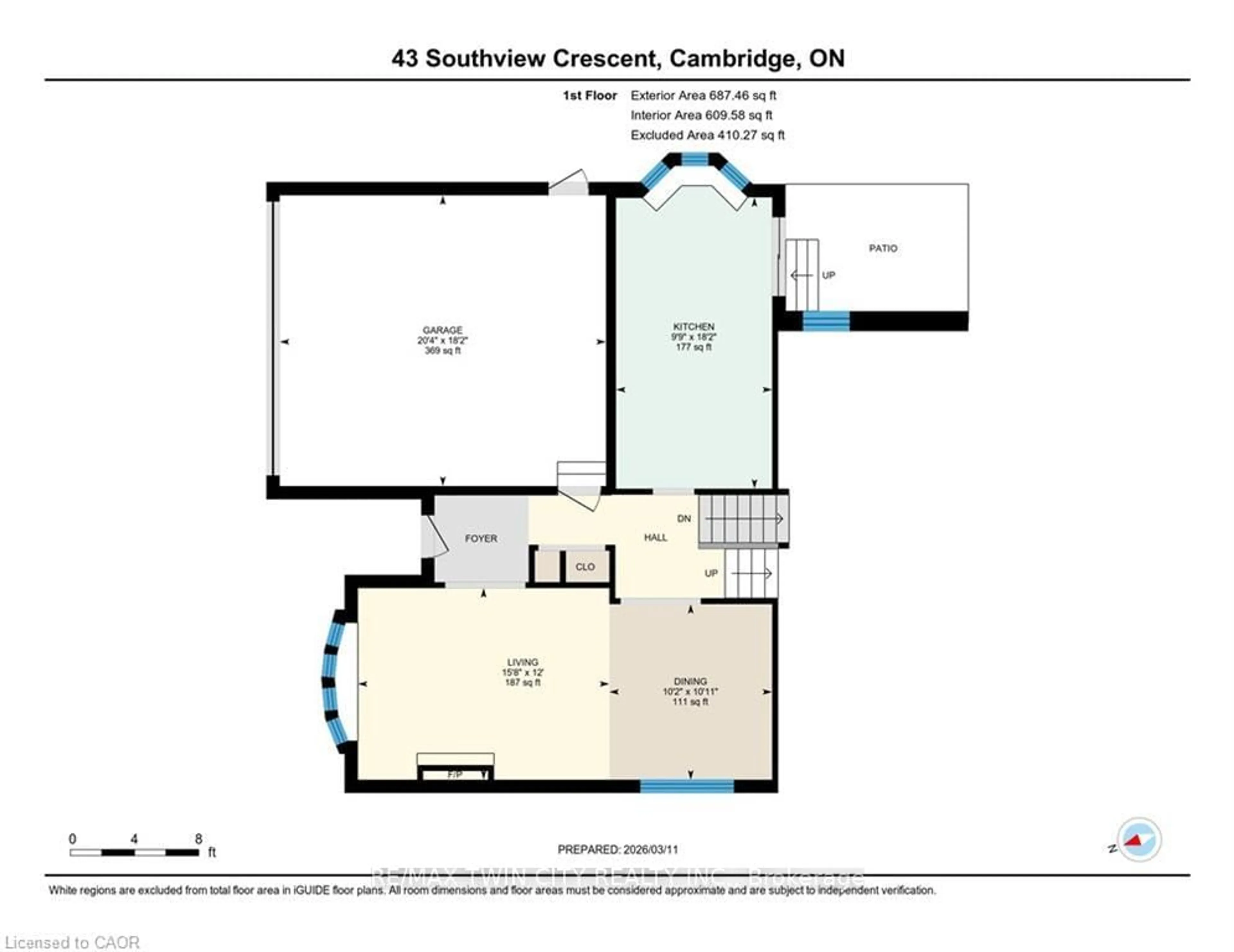 Floor plan for 43 SOUTHVIEW Cres, Cambridge Ontario N1P 1A3