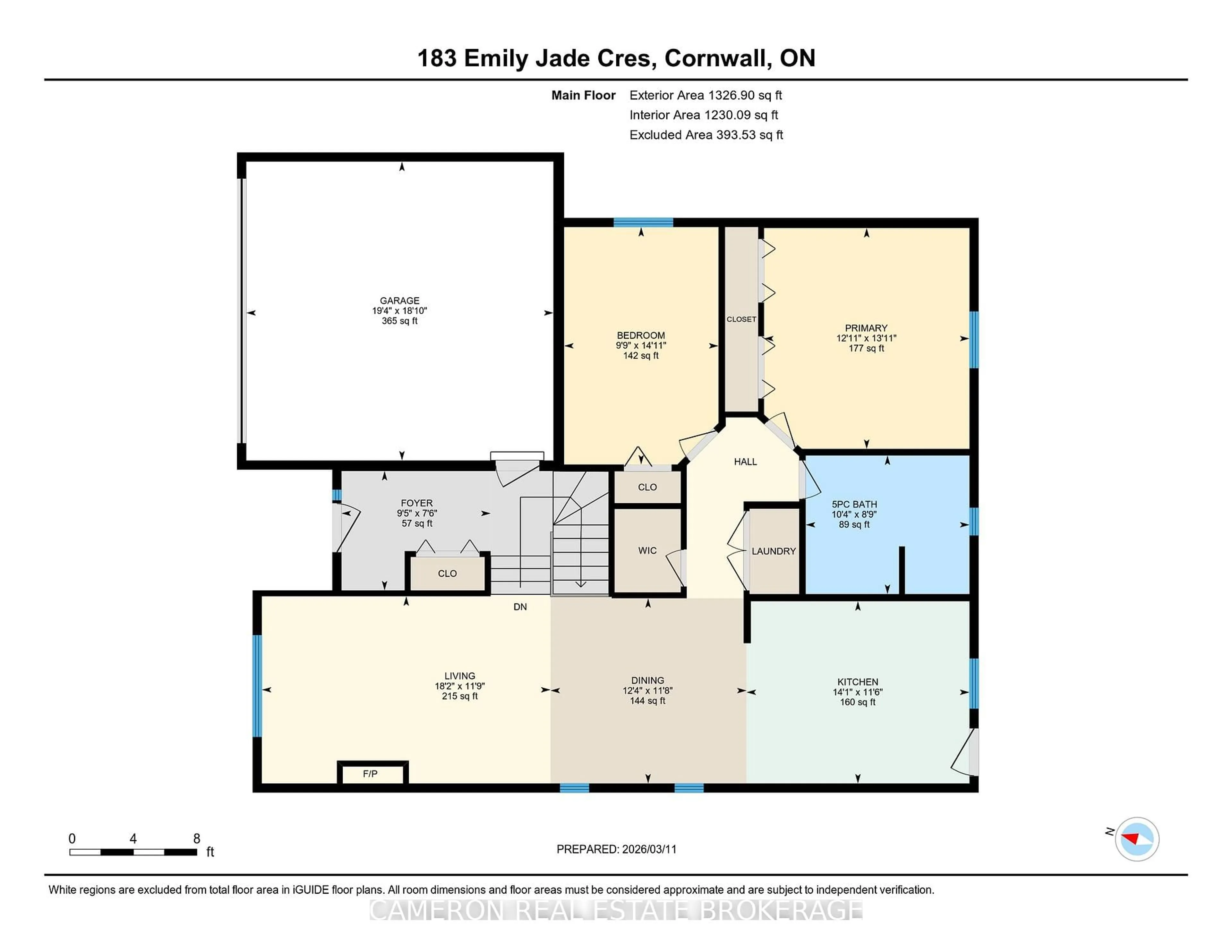 Floor plan for 183 Emily Jade Cres, Cornwall Ontario K6K 0B6