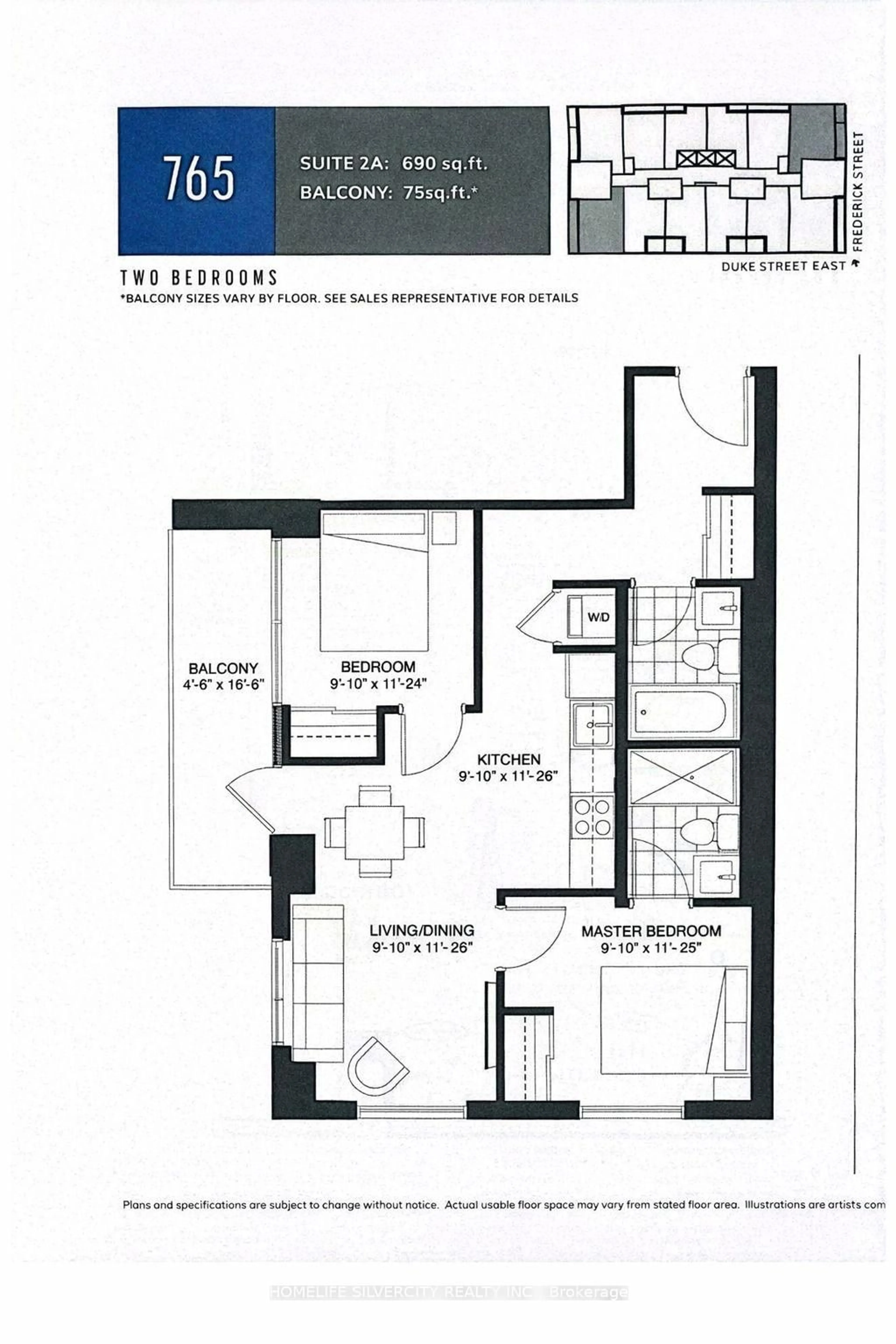 Floor plan for 60 Frederick St #3302, Kitchener Ontario N2H 0C7