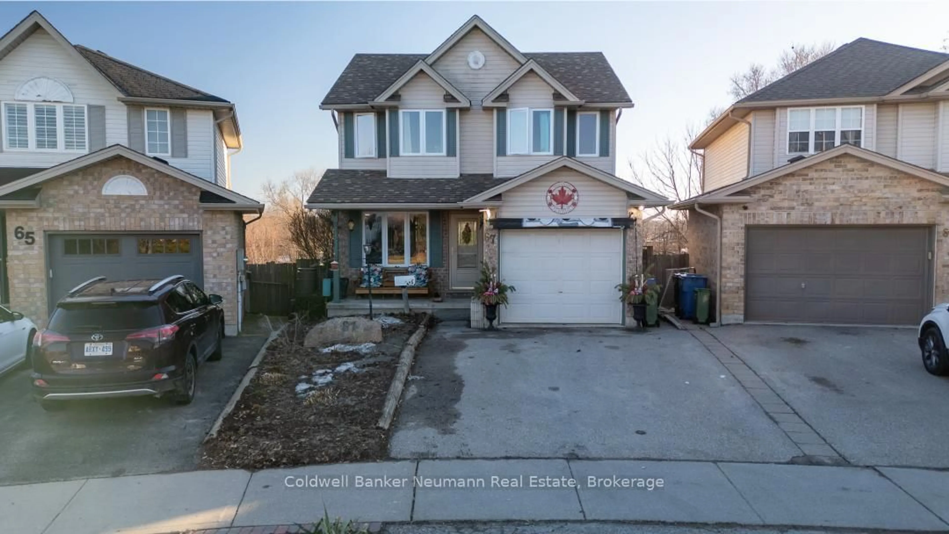 Home with vinyl exterior material, street for 67 Cedarvale Ave, Guelph Ontario N1E 6Y3