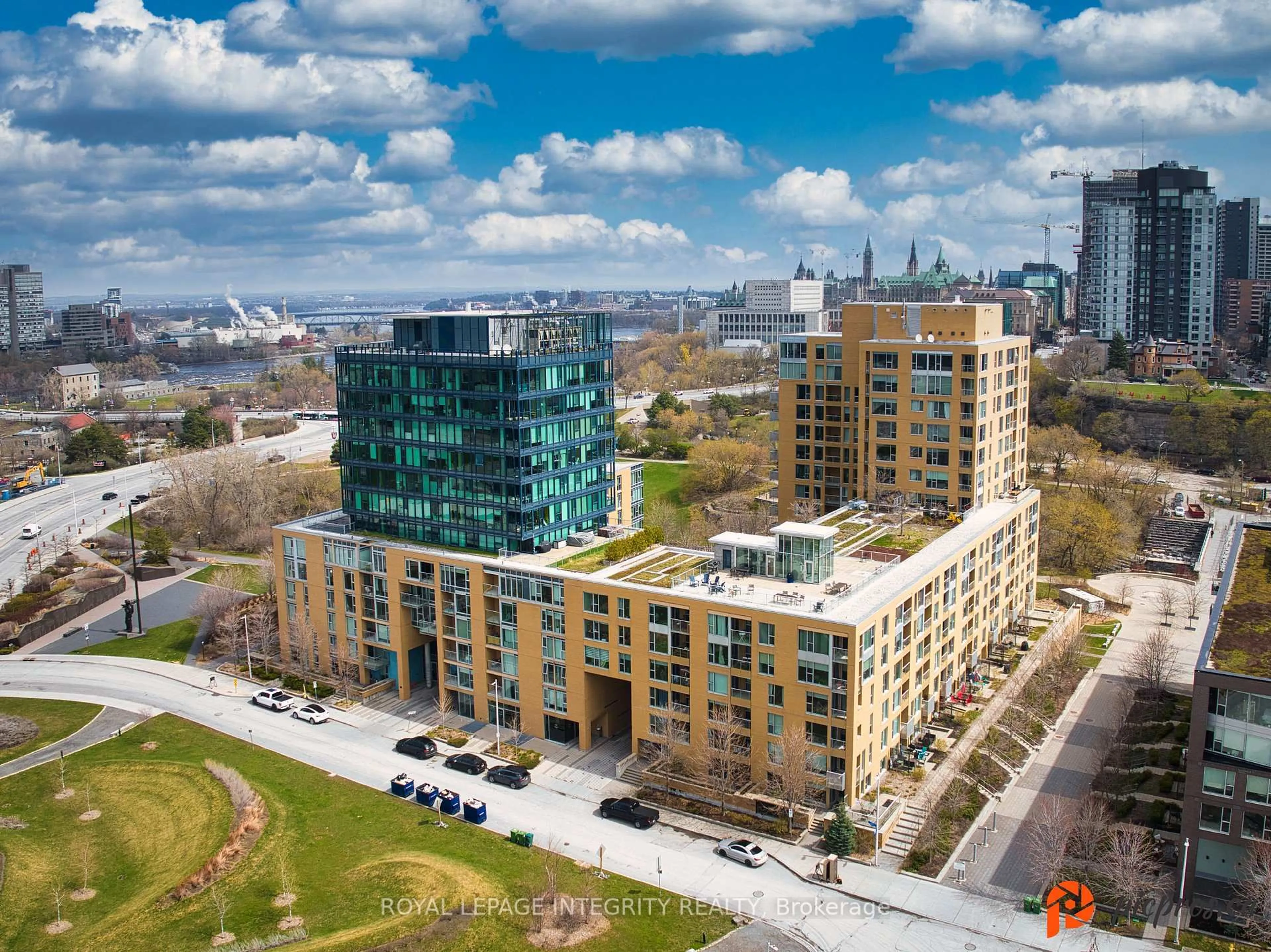 A pic from outside/outdoor area/front of a property/back of a property/a pic from drone, city buildings view from balcony for 250 Lett St #206, Ottawa Ontario K1R 0A8