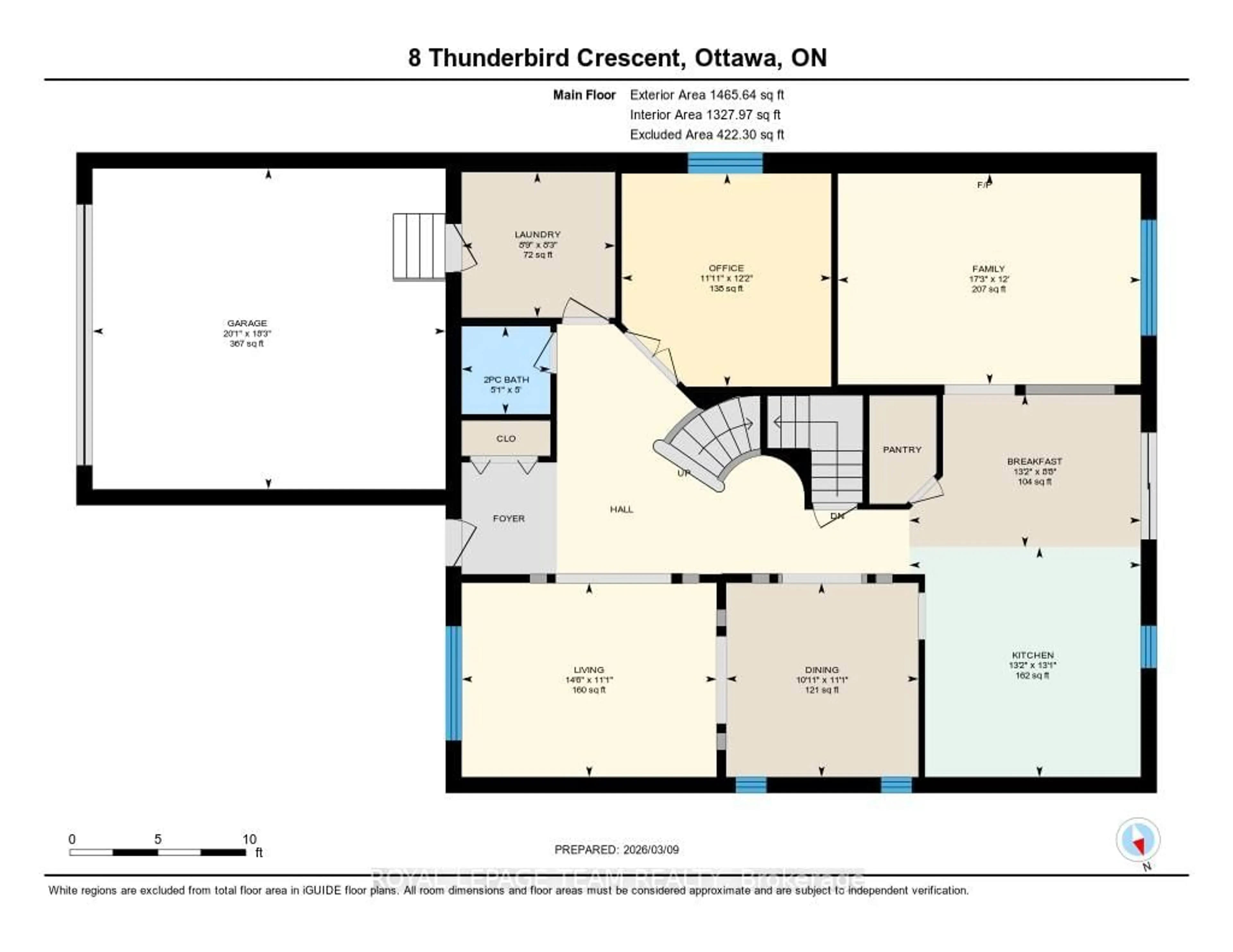 Floor plan for 8 Thunderbird Cres, Kanata Ontario K2M 2V7