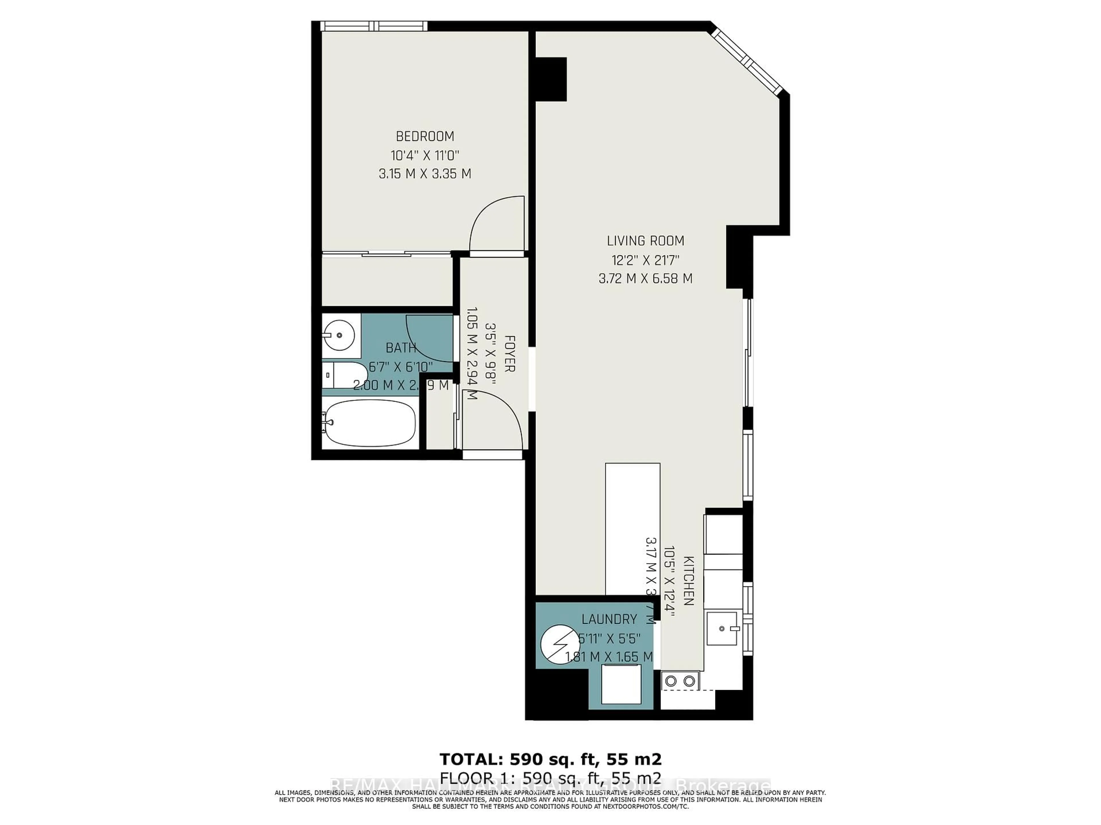 Floor plan for 200 Bay St #1102, Ottawa Ontario K1R 7W8