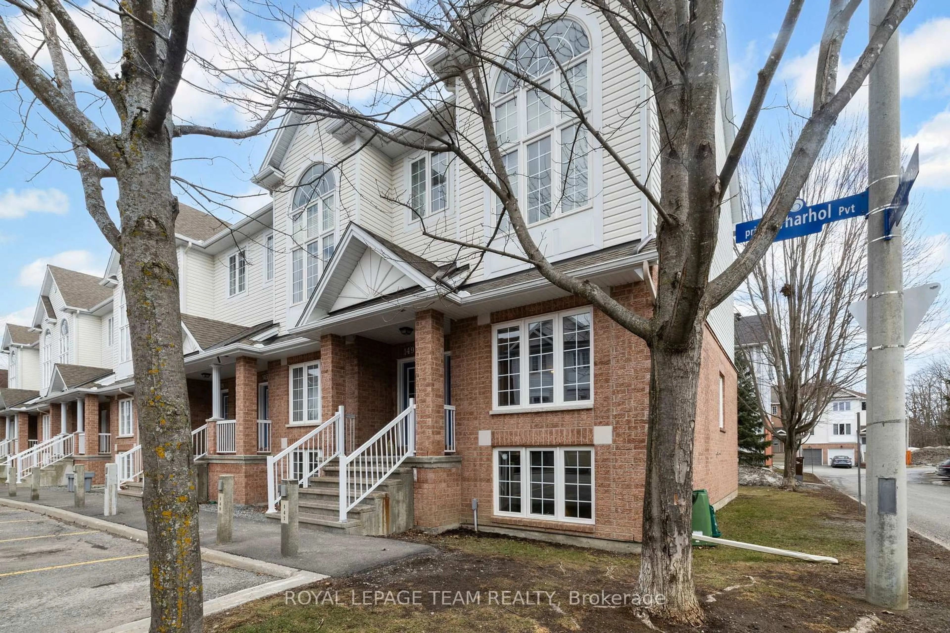 Home with brick exterior material, street for 147 Wharhol Private, Ottawa Ontario K2H 1G5