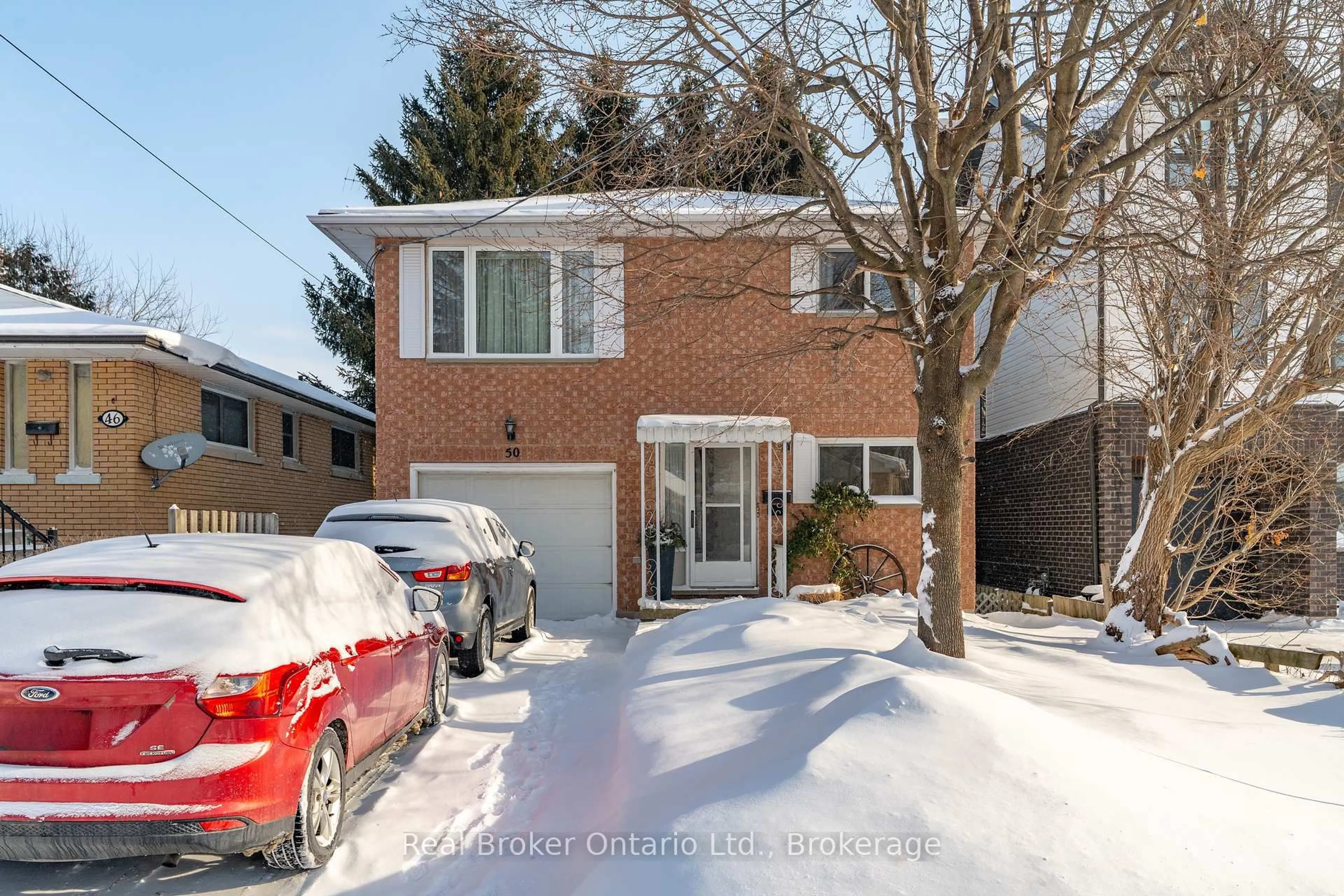 Home with brick exterior material, street for 50 South Dr, Kitchener Ontario N2M 4B5