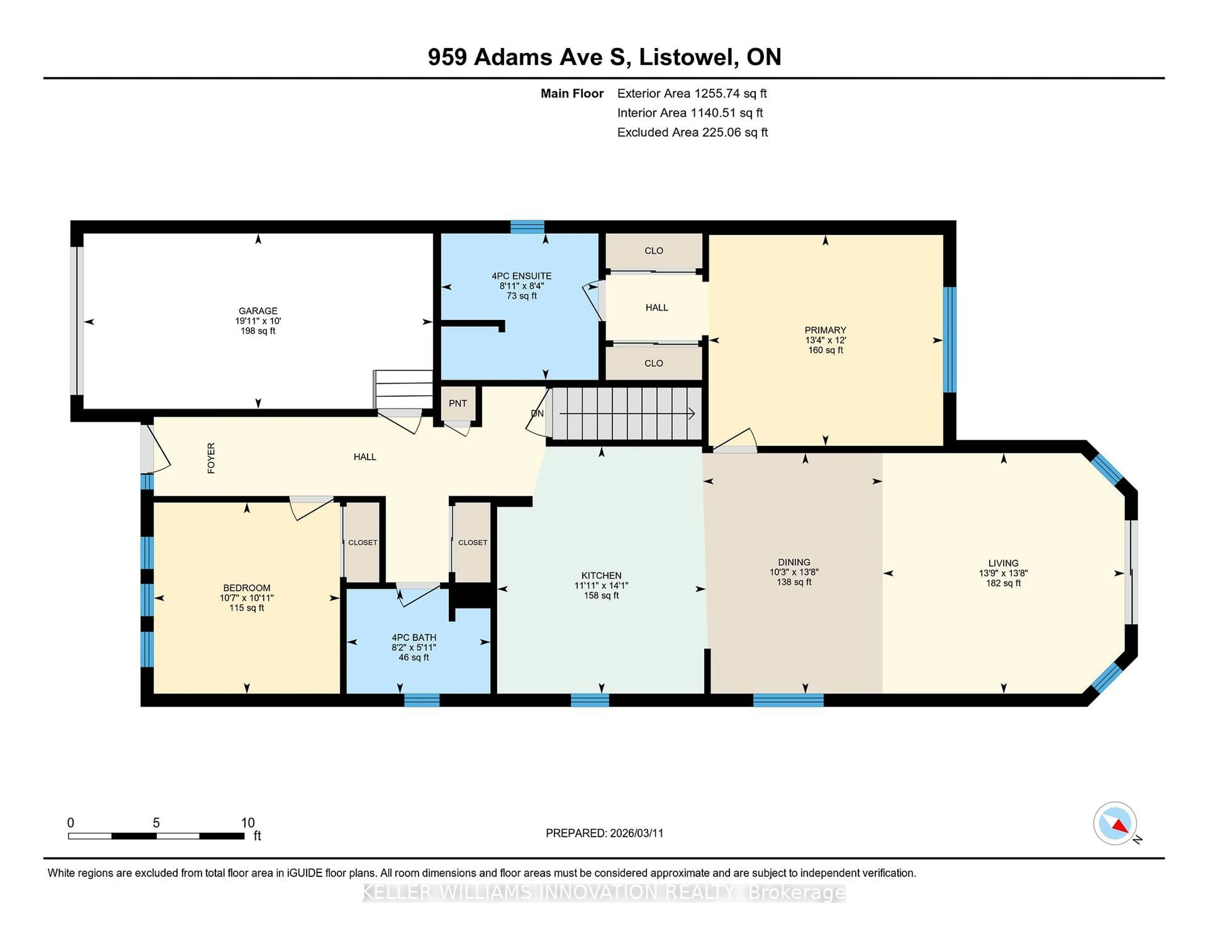 Floor plan for 959 Adams Ave, North Perth Ontario N4W 0E6