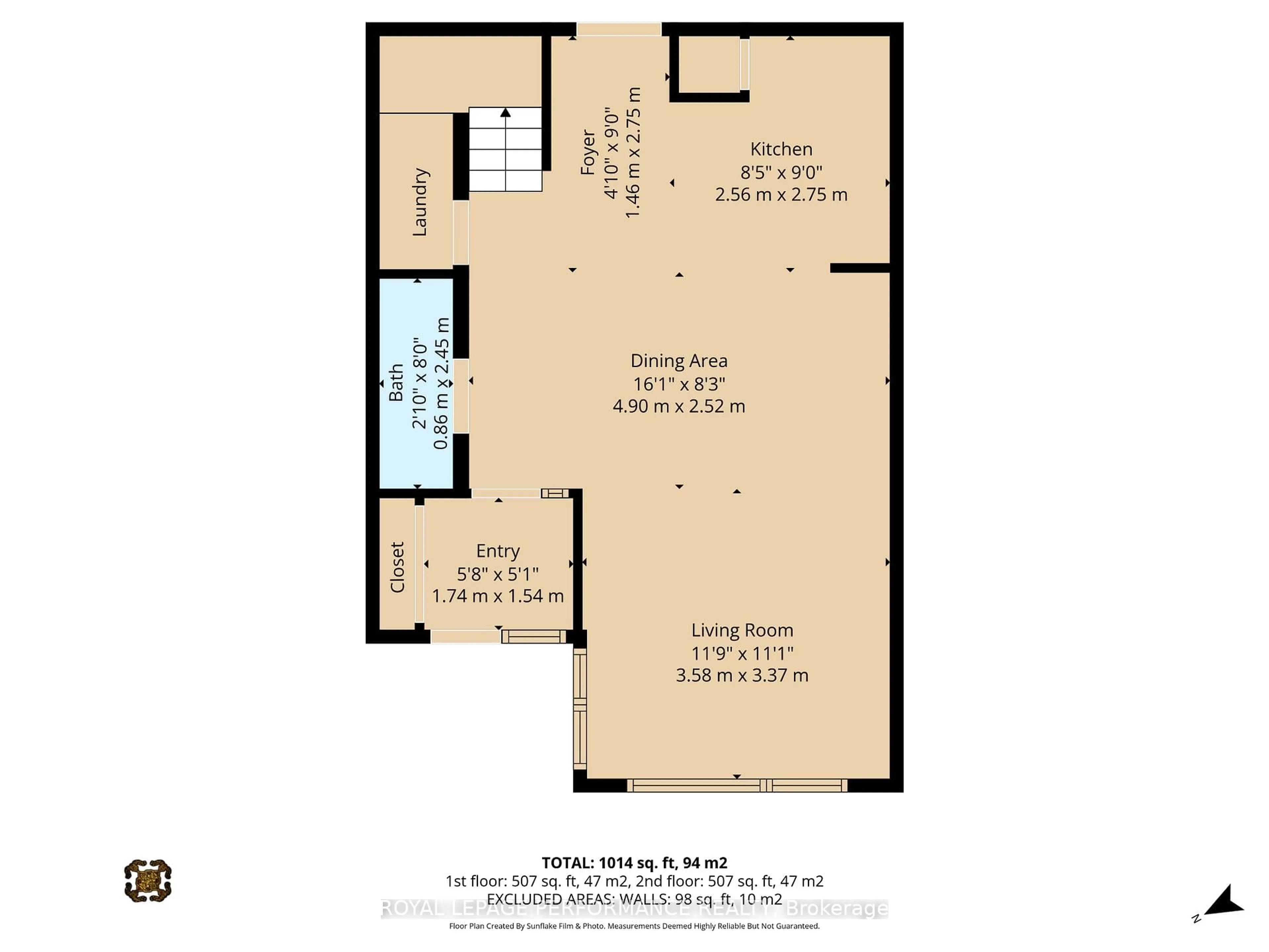 Floor plan for 300A Lett St #104, Ottawa Ontario K1R 0A8