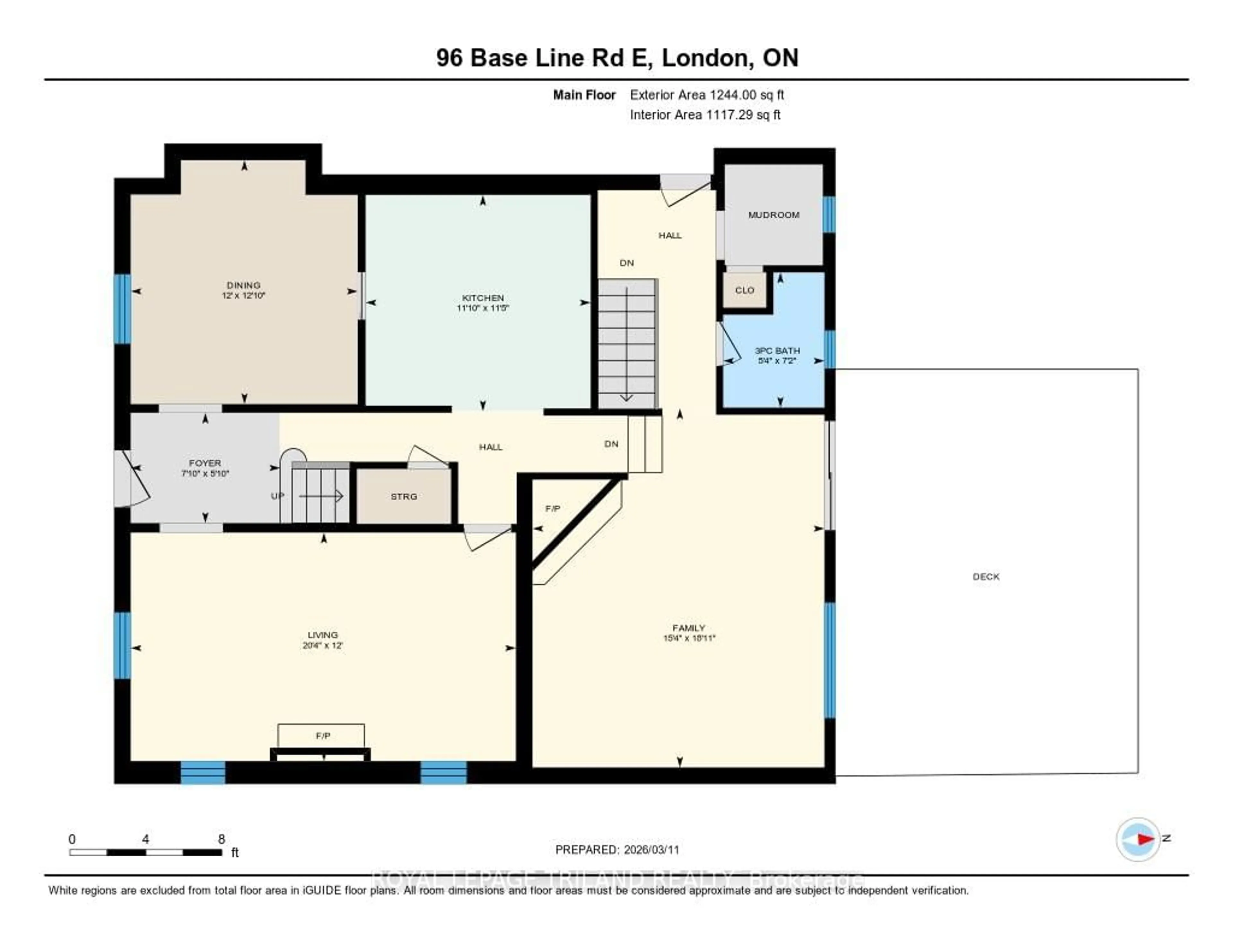Floor plan for 96 Base Line Rd, London South Ontario N6C 2N8