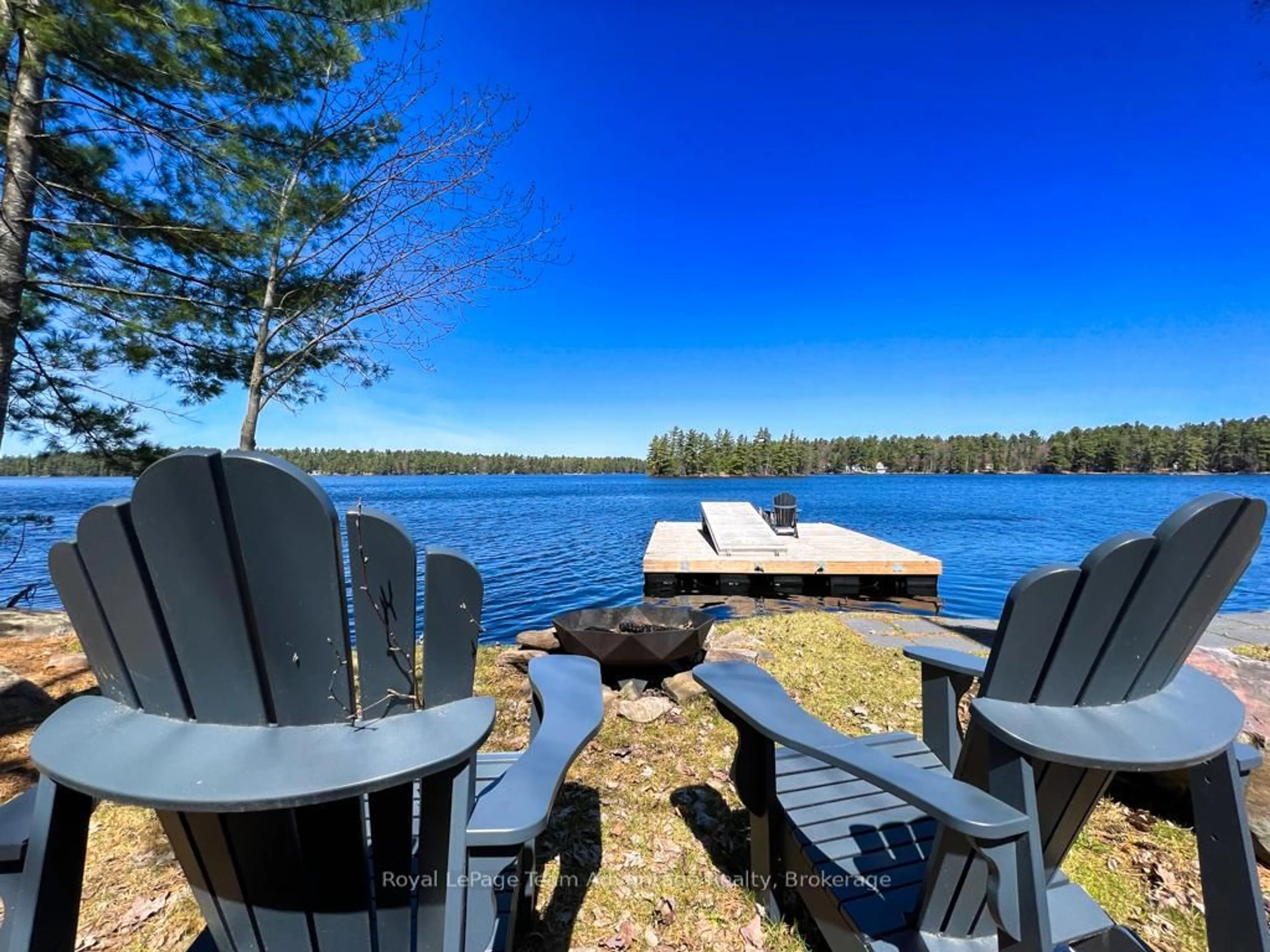 Patio, water/lake/river/ocean view for 66 Upper Harris Lake, Parry Sound Remote Area Ontario P0G 1K0
