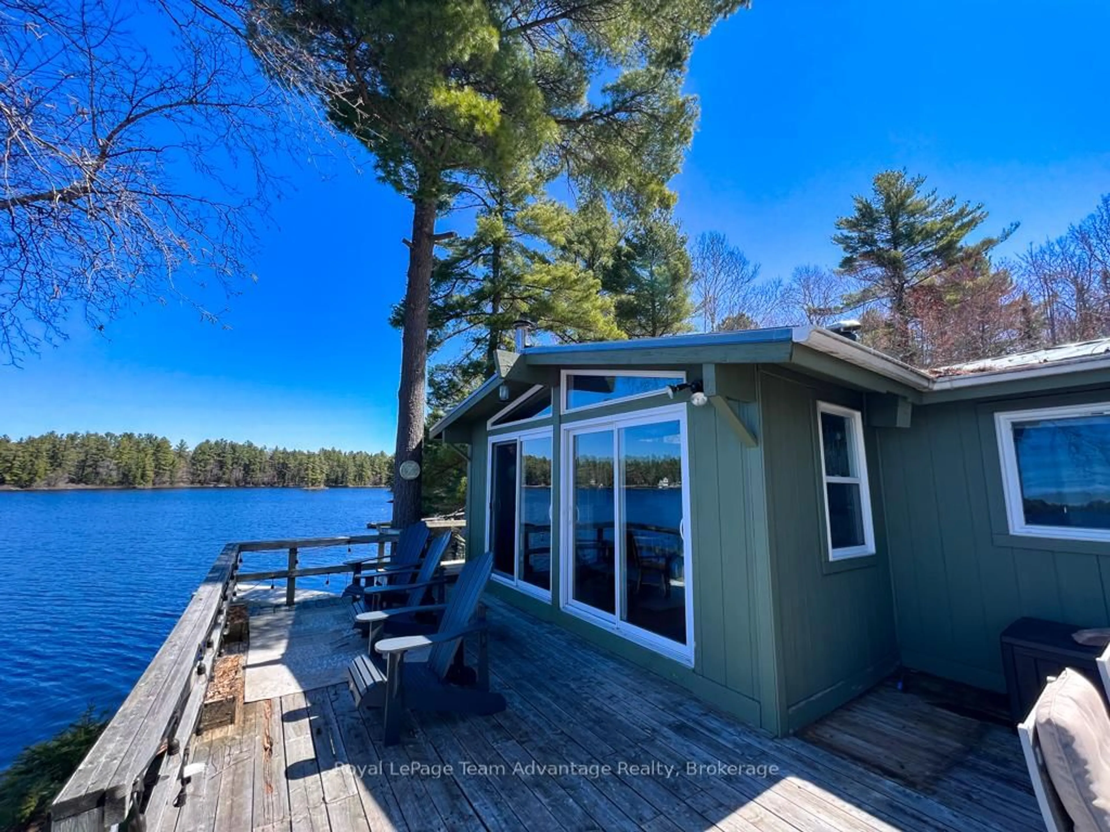 Patio, water/lake/river/ocean view for 66 Upper Harris Lake, Parry Sound Remote Area Ontario P0G 1K0