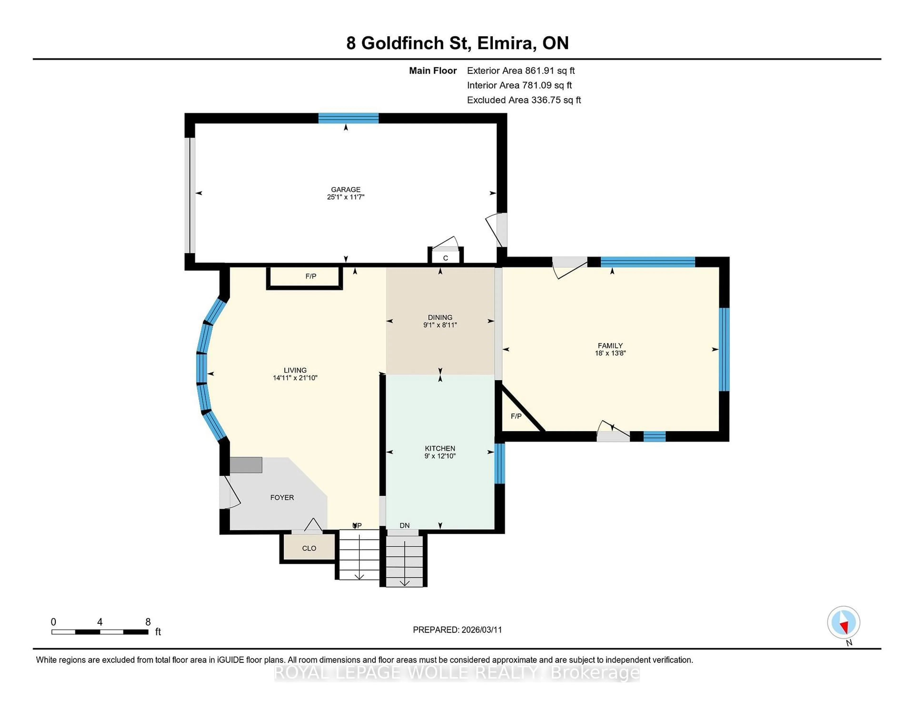 Floor plan for 8 Goldfinch St, Woolwich Ontario N3B 1T3