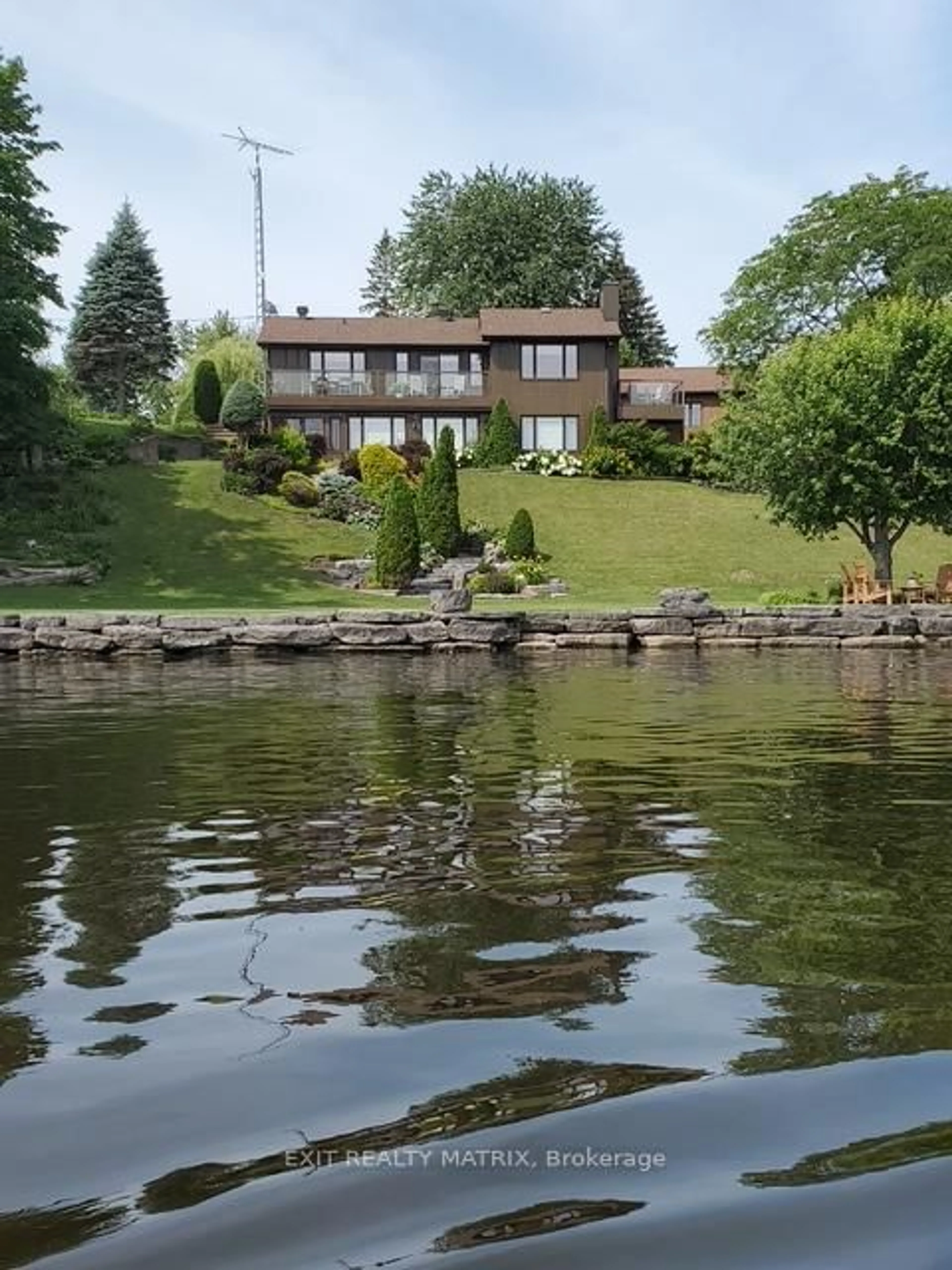 A pic from outside/outdoor area/front of a property/back of a property/a pic from drone, water/lake/river/ocean view for 2176 Bay Rd, Champlain Ontario K0B 1K0