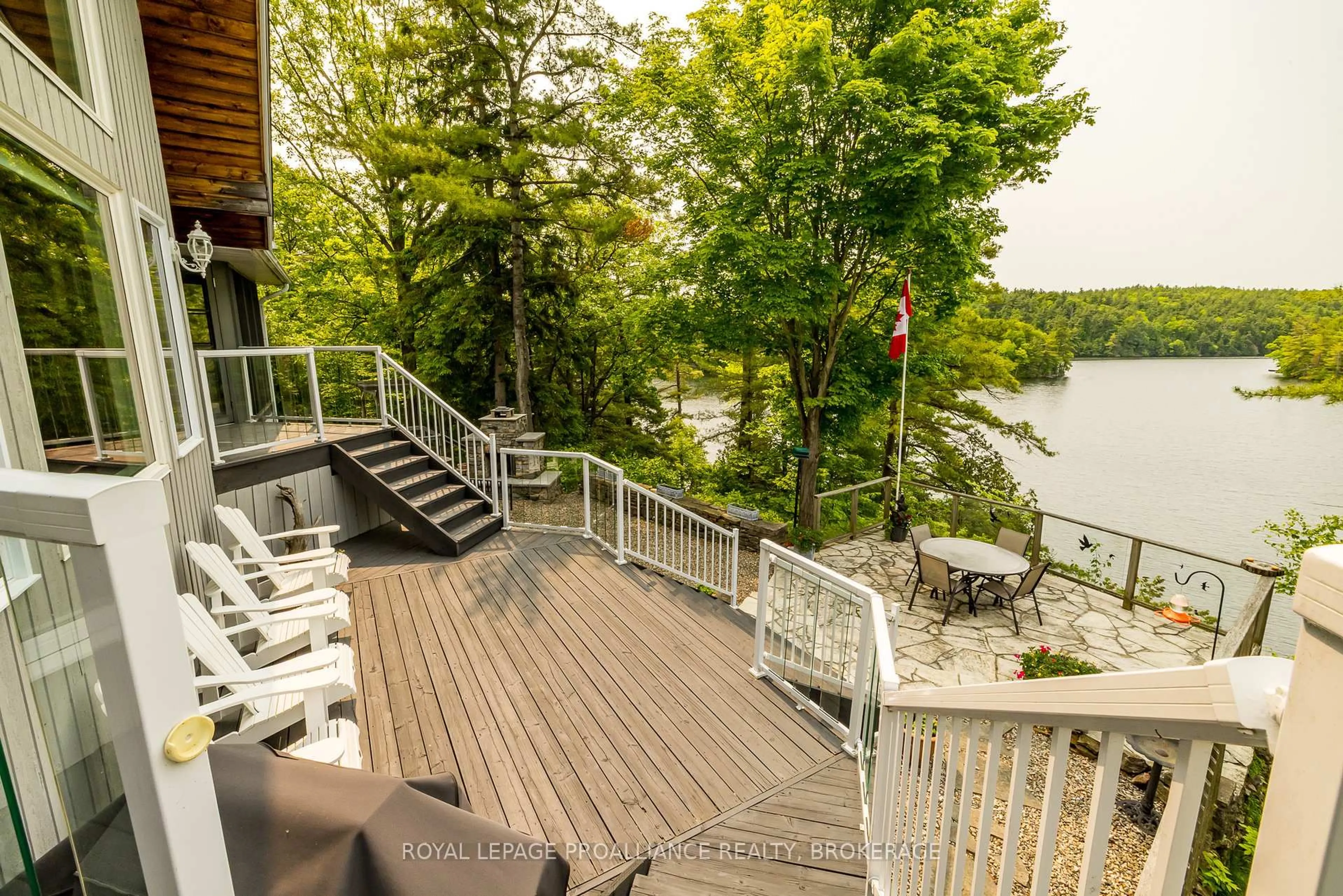 Patio, water/lake/river/ocean view for 164A Deans Island Rd, Rideau Lakes Ontario K0G 1E0