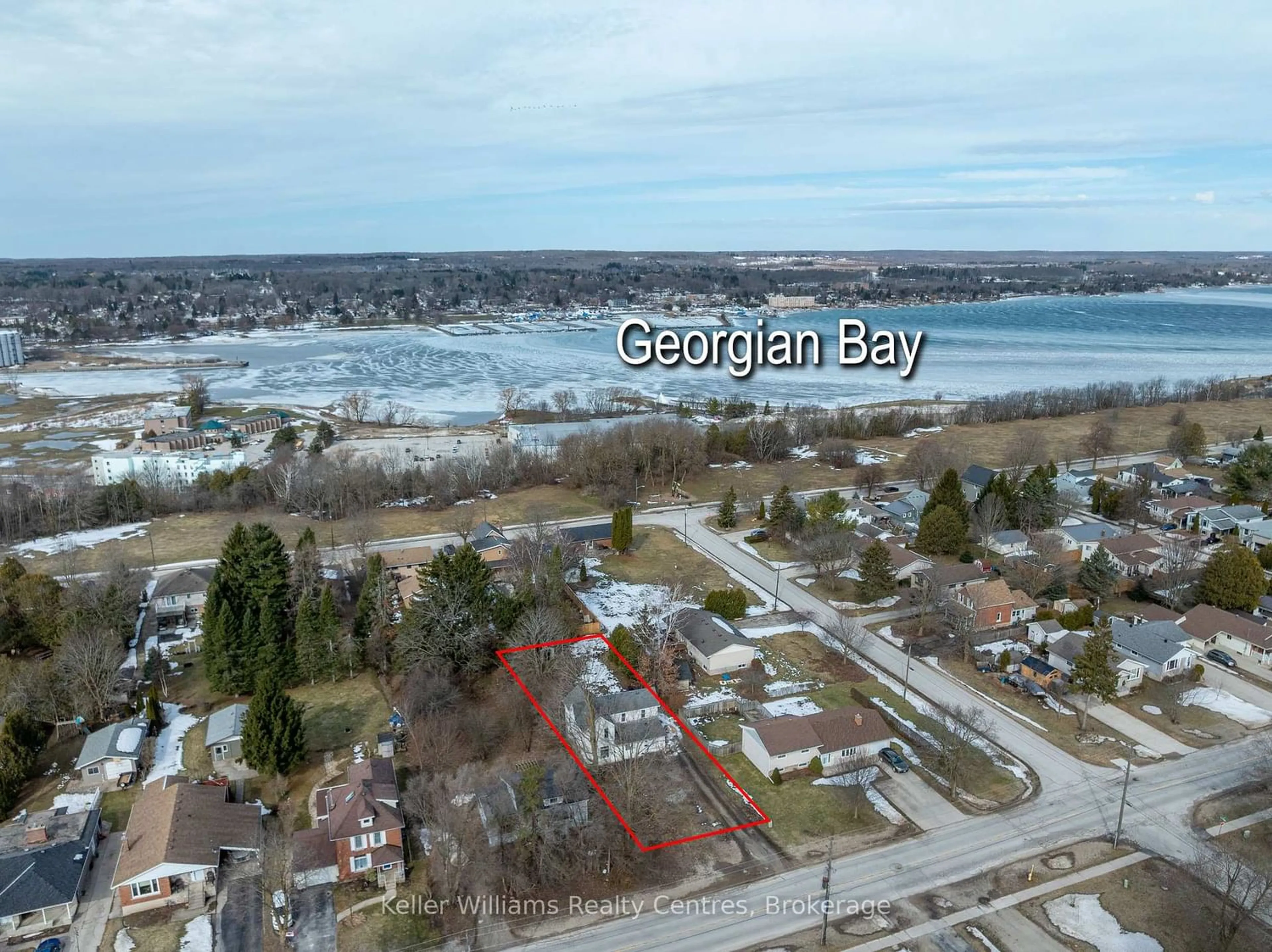 A pic from outside/outdoor area/front of a property/back of a property/a pic from drone, water/lake/river/ocean view for 1778 6th Ave, Owen Sound Ontario N4K 2V8