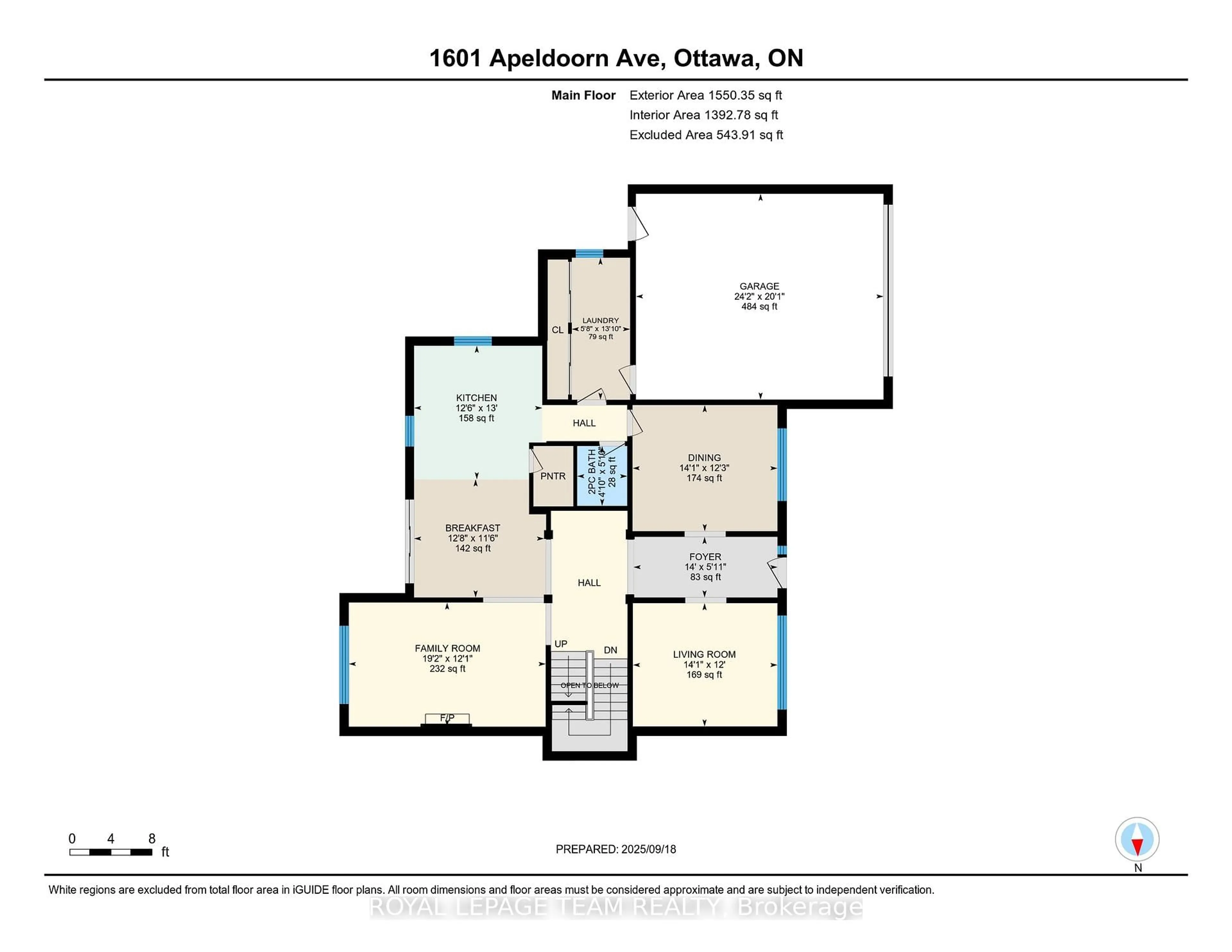 Floor plan for 1601 Apeldoorn Ave, Ottawa Ontario K2C 1V4