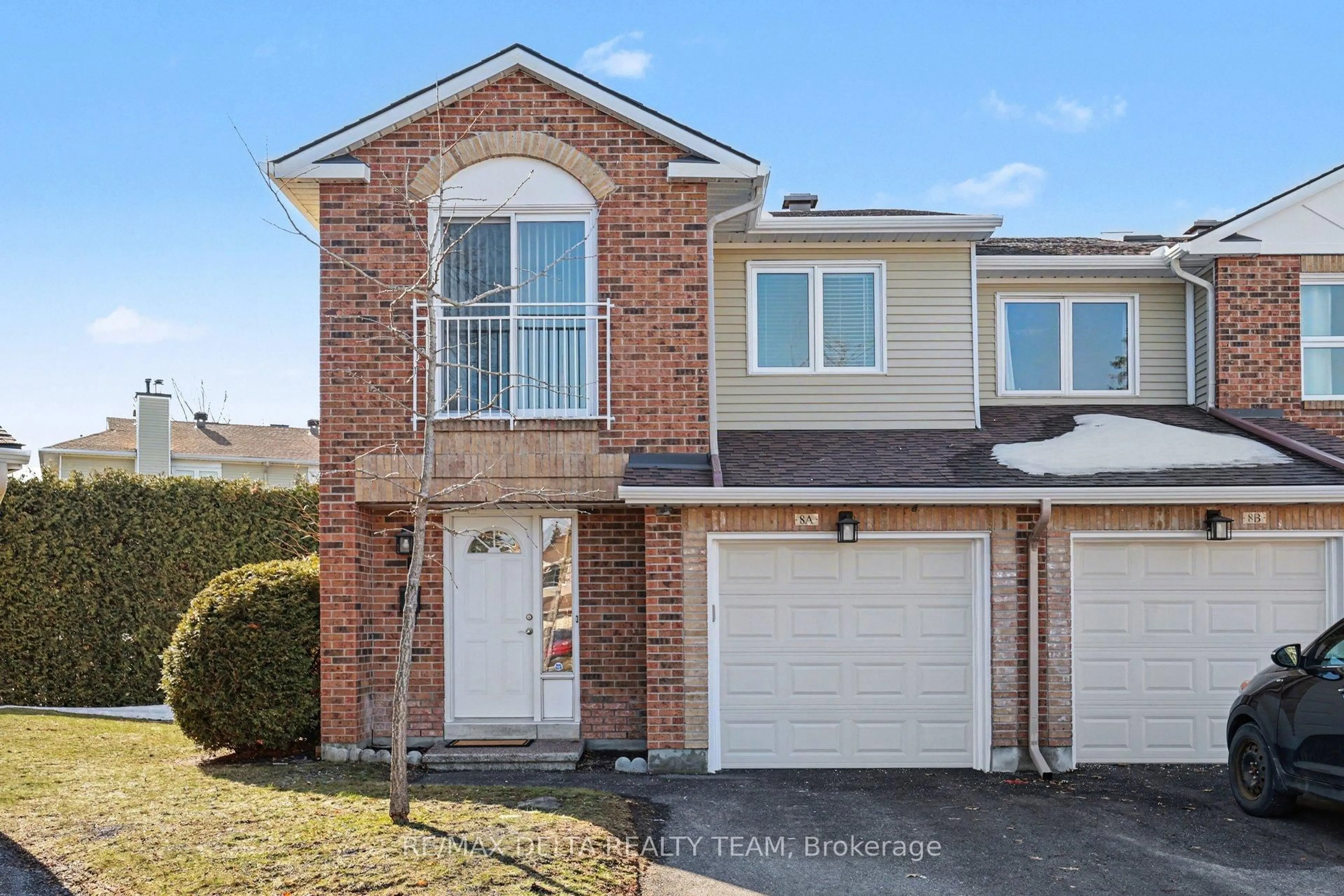 Home with brick exterior material, street for 8A Millrise Lane, Ottawa Ontario K2G 5E6