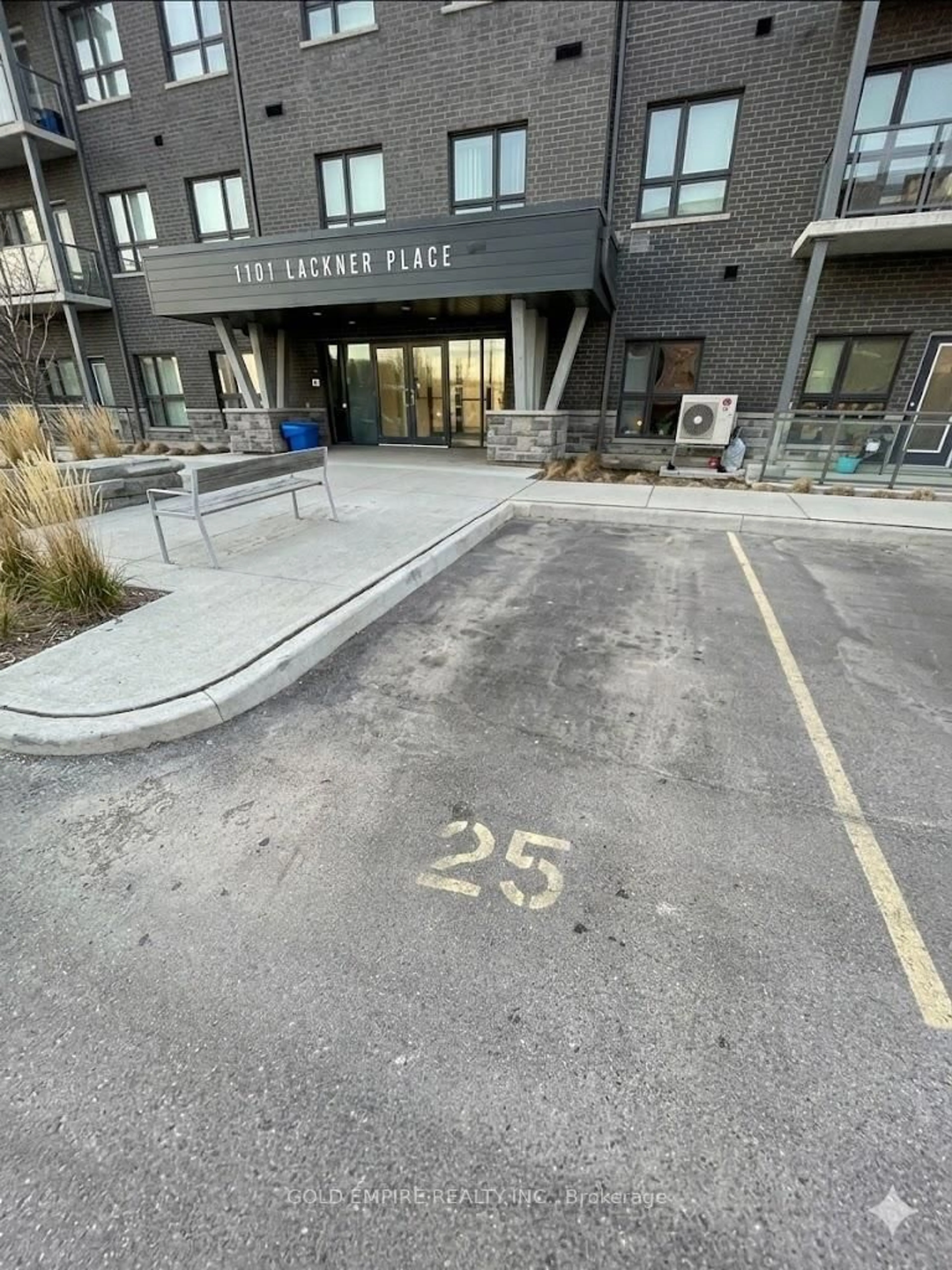 A pic from outside/outdoor area/front of a property/back of a property/a pic from drone, building for 1101 Lackner Place Pl #105, Kitchener Ontario N2A 0L3
