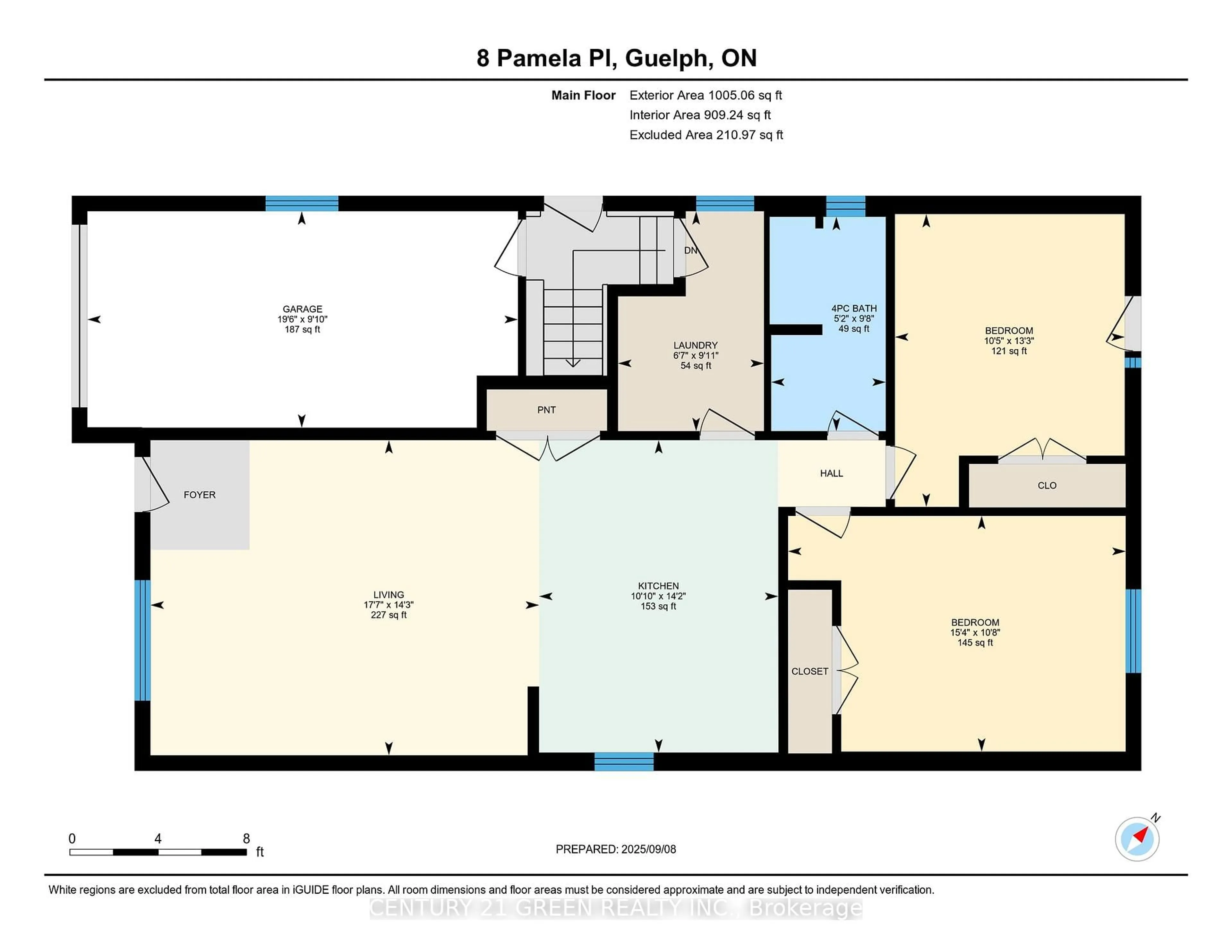 Floor plan for 8 Pamela Pl, Guelph Ontario N1H 8C9