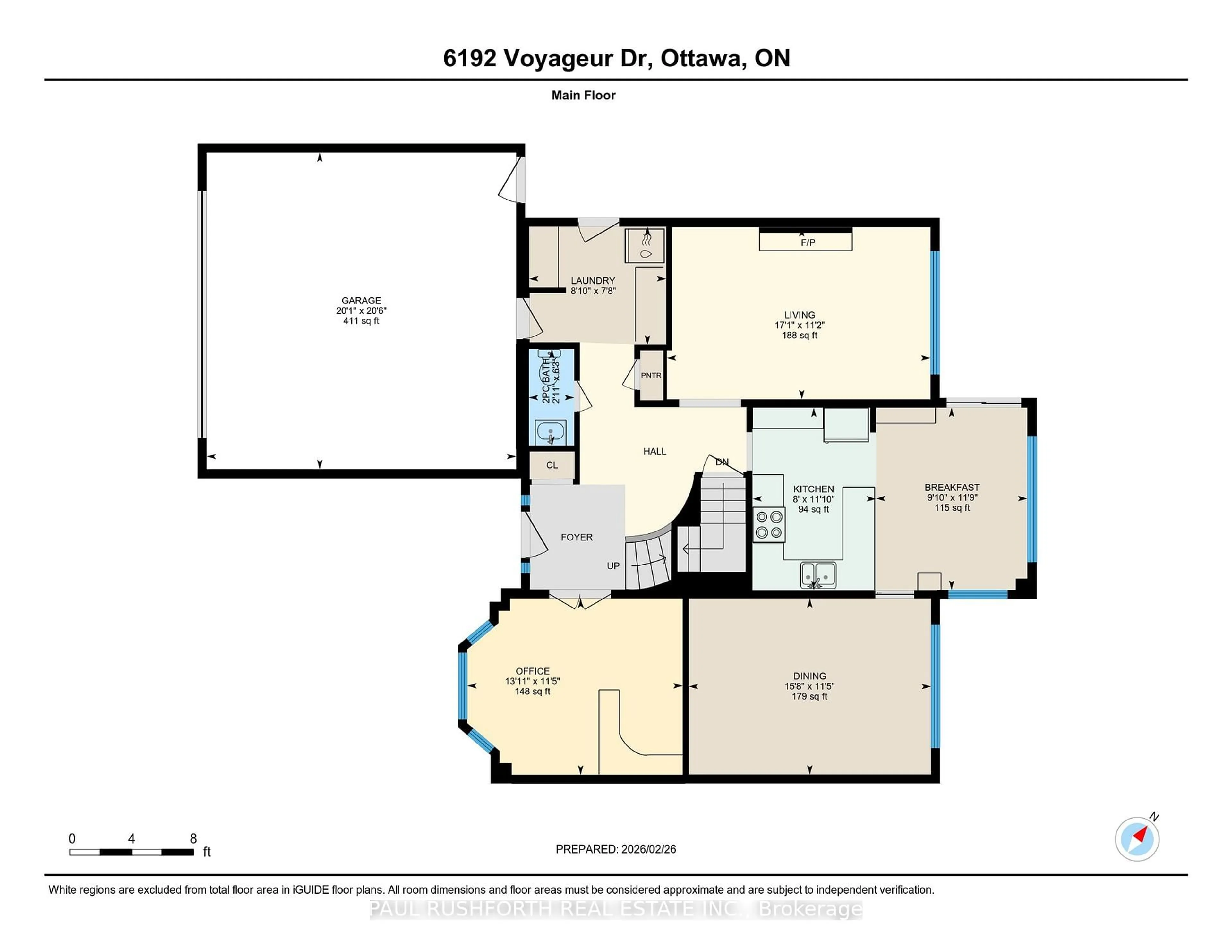 Floor plan for 6192 Voyageur Dr, Ottawa Ontario K1C 2W3