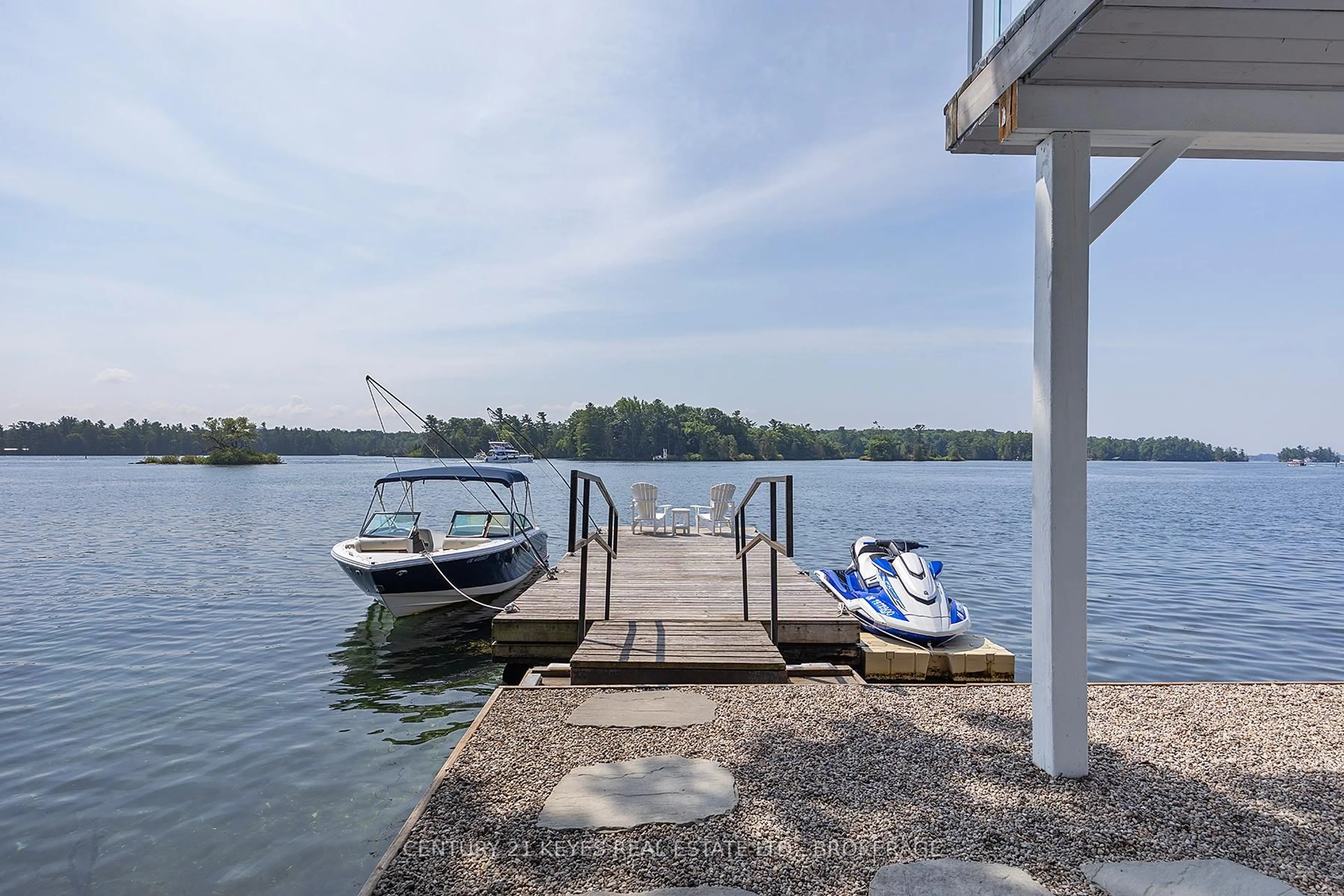 Patio, water/lake/river/ocean view for 207 Ivy Lea Rd, Leeds and the Thousand Islands Ontario K0E 1L0